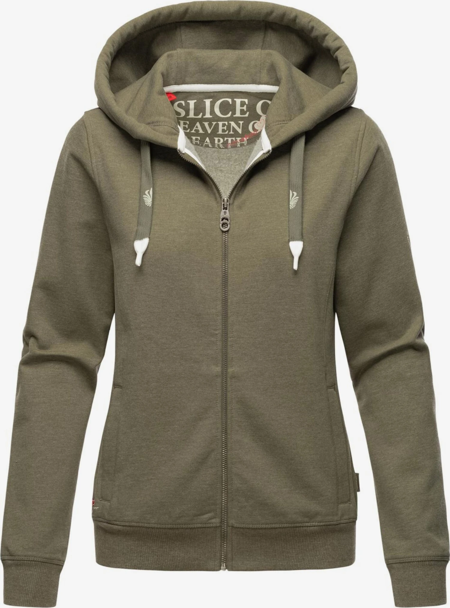 Navahoo Sweats Zippés Veste De Survêtement Engelshaar Femme Olive 1 Navahoo Sweats Zippés Veste De Survêtement Engelshaar Femme Olive