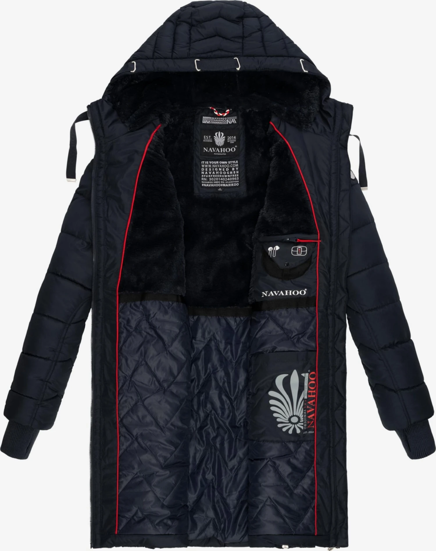 Navahoo Manteaux Dhiver Manteau D’hiver Alpenveilchen Femme Bleu Marine 5 Navahoo Manteaux Dhiver Manteau D’hiver Alpenveilchen Femme Bleu Marine – Image 5