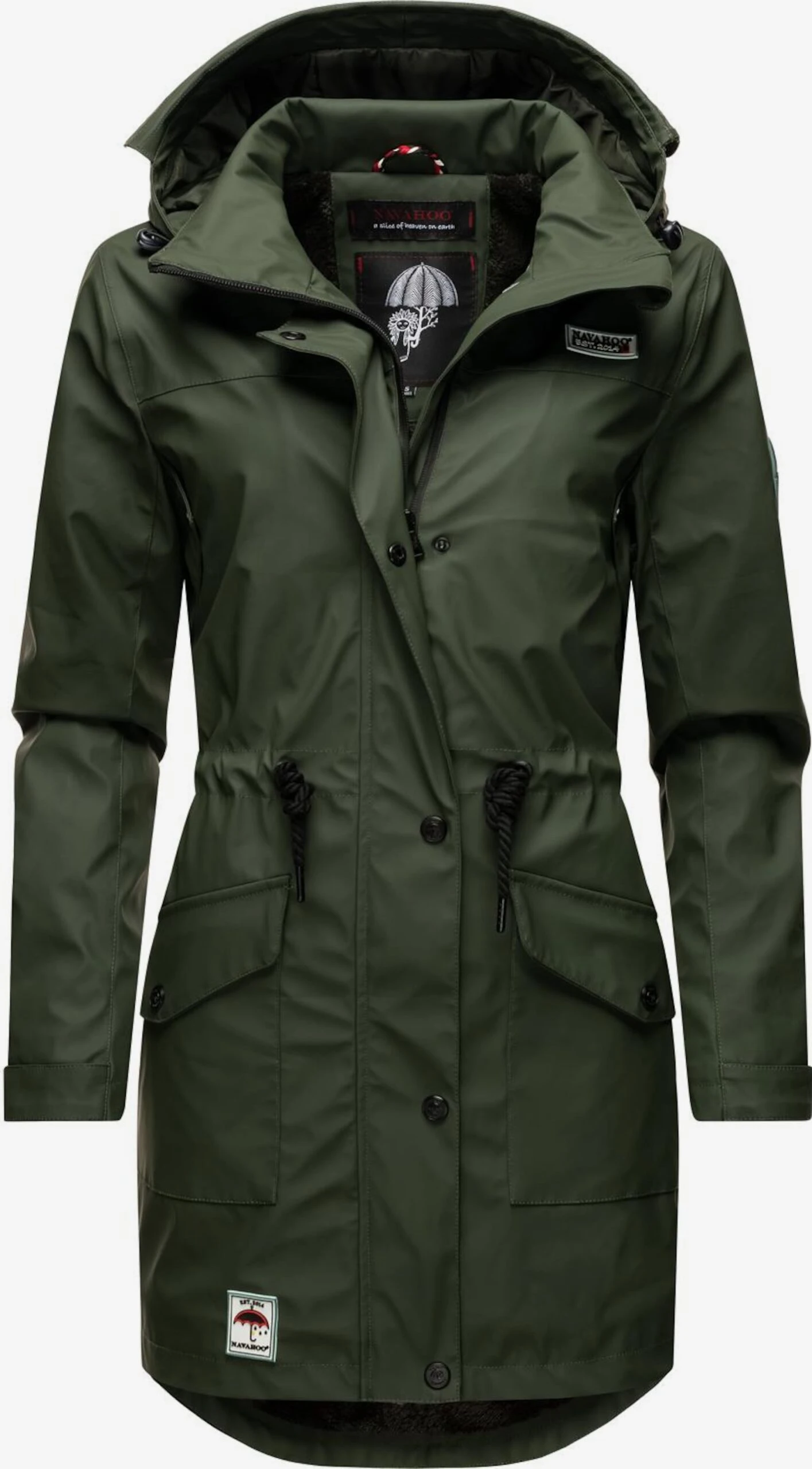 Navahoo Manteaux De Pluie Manteau Mi-saison Deike Femme Olive 1 Navahoo Manteaux De Pluie Manteau Mi-saison Deike Femme Olive