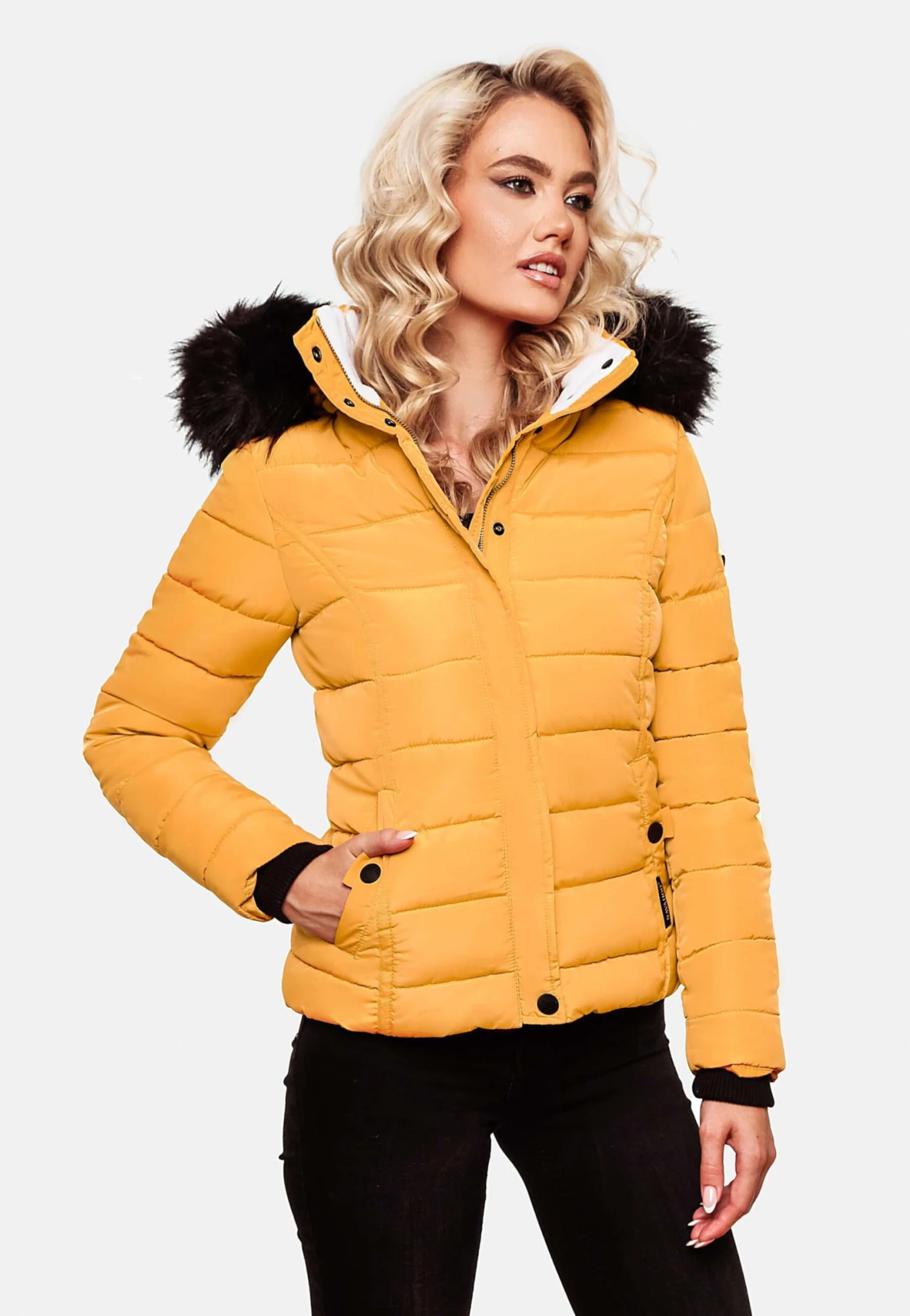 Navahoo Vestes Dhiver Veste D’hiver Miamor Femme Jaune Dor 4 Navahoo Vestes Dhiver Veste D’hiver Miamor Femme Jaune Dor – Image 4