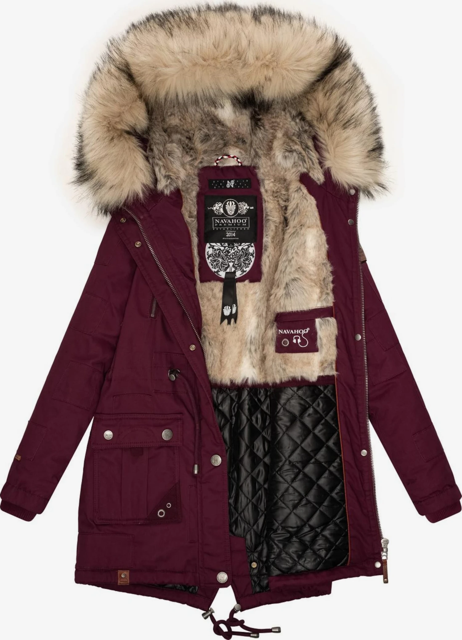 Navahoo Parkas Parka D’hiver Honigfee Femme Bordeaux 5 Navahoo Parkas Parka D’hiver Honigfee Femme Bordeaux – Image 5
