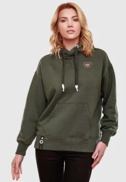 Navahoo Sweats à Capuche Sweat-shirt Goldfee Femme Olive -Navahoo 1cbc1006392d5a105ffbe94589297a95