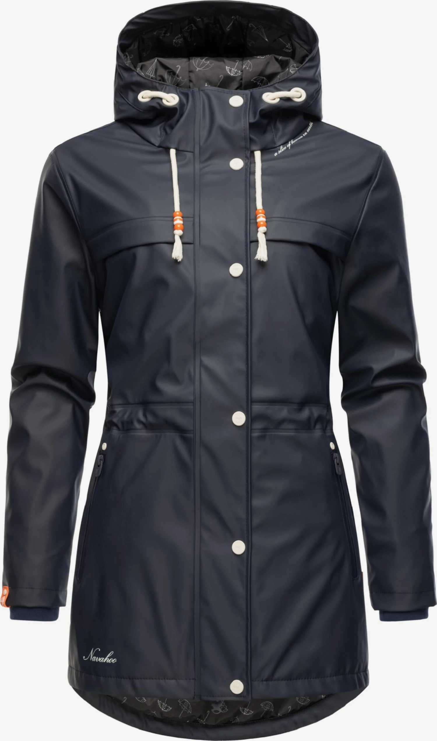 Navahoo Manteaux De Pluie Manteau Mi-saison Rainy Forest Femme Bleu Foncé 1 Navahoo Manteaux De Pluie Manteau Mi-saison Rainy Forest Femme Bleu Foncé