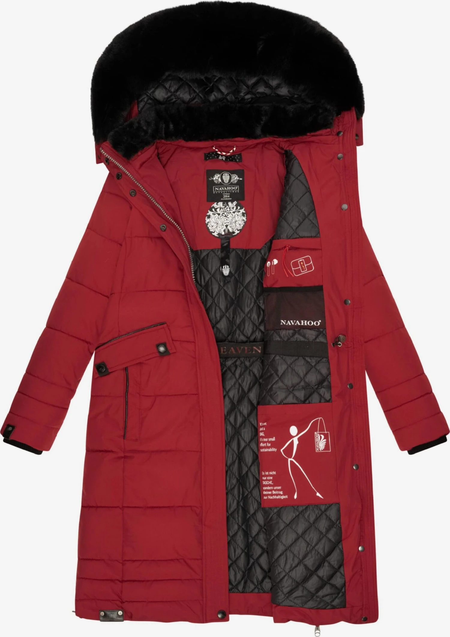 Navahoo Manteaux Dhiver Manteau D’hiver Fahmiyaa Femme Rouge 6 Navahoo Manteaux Dhiver Manteau D’hiver Fahmiyaa Femme Rouge – Image 6