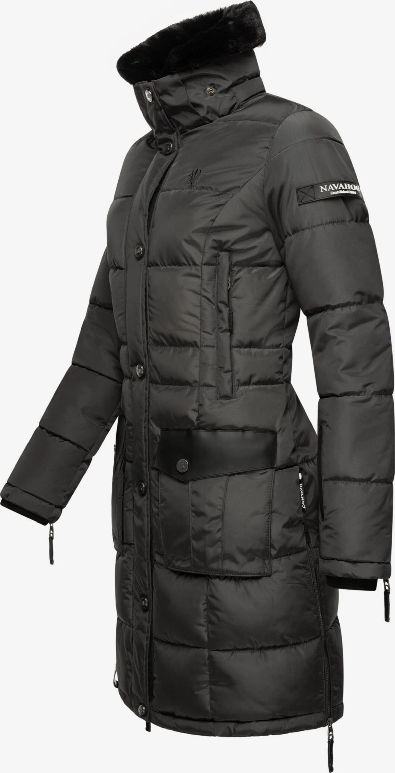 Navahoo Manteaux Dhiver Manteau D’hiver Sinja Femme Anthracite 4 Navahoo Manteaux Dhiver Manteau D’hiver Sinja Femme Anthracite – Image 4