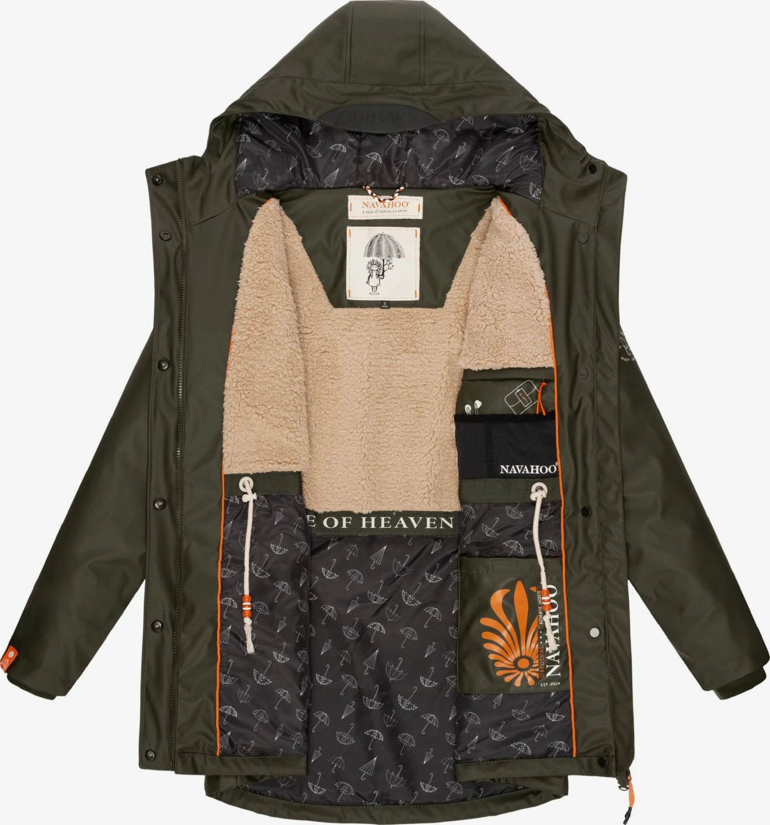 Navahoo Manteaux De Pluie Manteau Mi-saison Rainy Forest Femme Olive 5 Navahoo Manteaux De Pluie Manteau Mi-saison Rainy Forest Femme Olive – Image 5