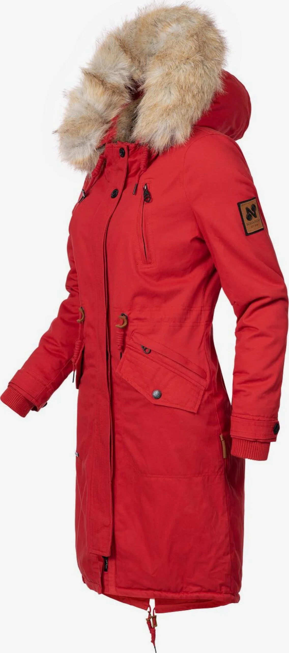 Navahoo Parkas Parka D’hiver Kin-Joo Femme Rouge Feu 3 Navahoo Parkas Parka D’hiver Kin-Joo Femme Rouge Feu – Image 3