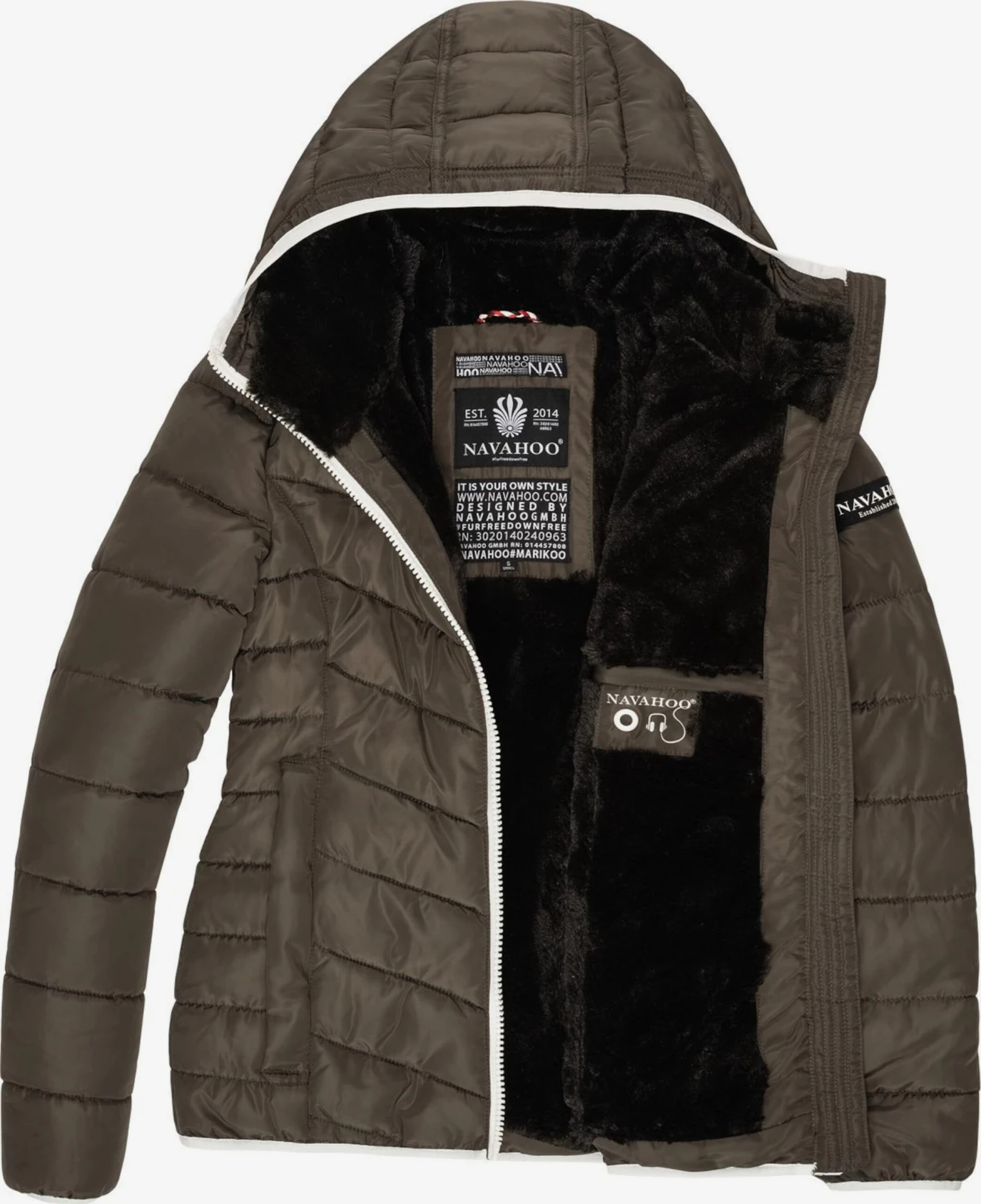 Navahoo Vestes De Mi-saison Veste Mi-saison Elva Femme Taupe 4 Navahoo Vestes De Mi-saison Veste Mi-saison Elva Femme Taupe – Image 4