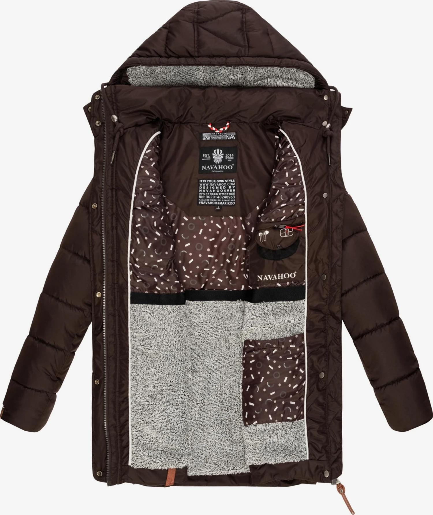 Navahoo Manteaux Dhiver Manteau D’hiver Dalie Femme Chocolat 5 Navahoo Manteaux Dhiver Manteau D’hiver Dalie Femme Chocolat – Image 5