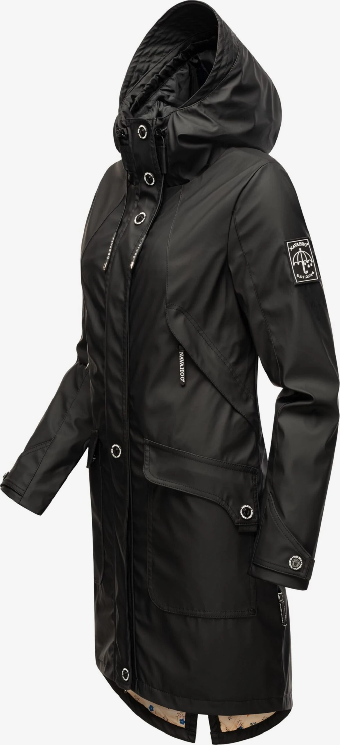 Navahoo Manteaux De Pluie Manteau Mi-saison Schötchen Femme Noir 2 Navahoo Manteaux De Pluie Manteau Mi-saison Schötchen Femme Noir – Image 2