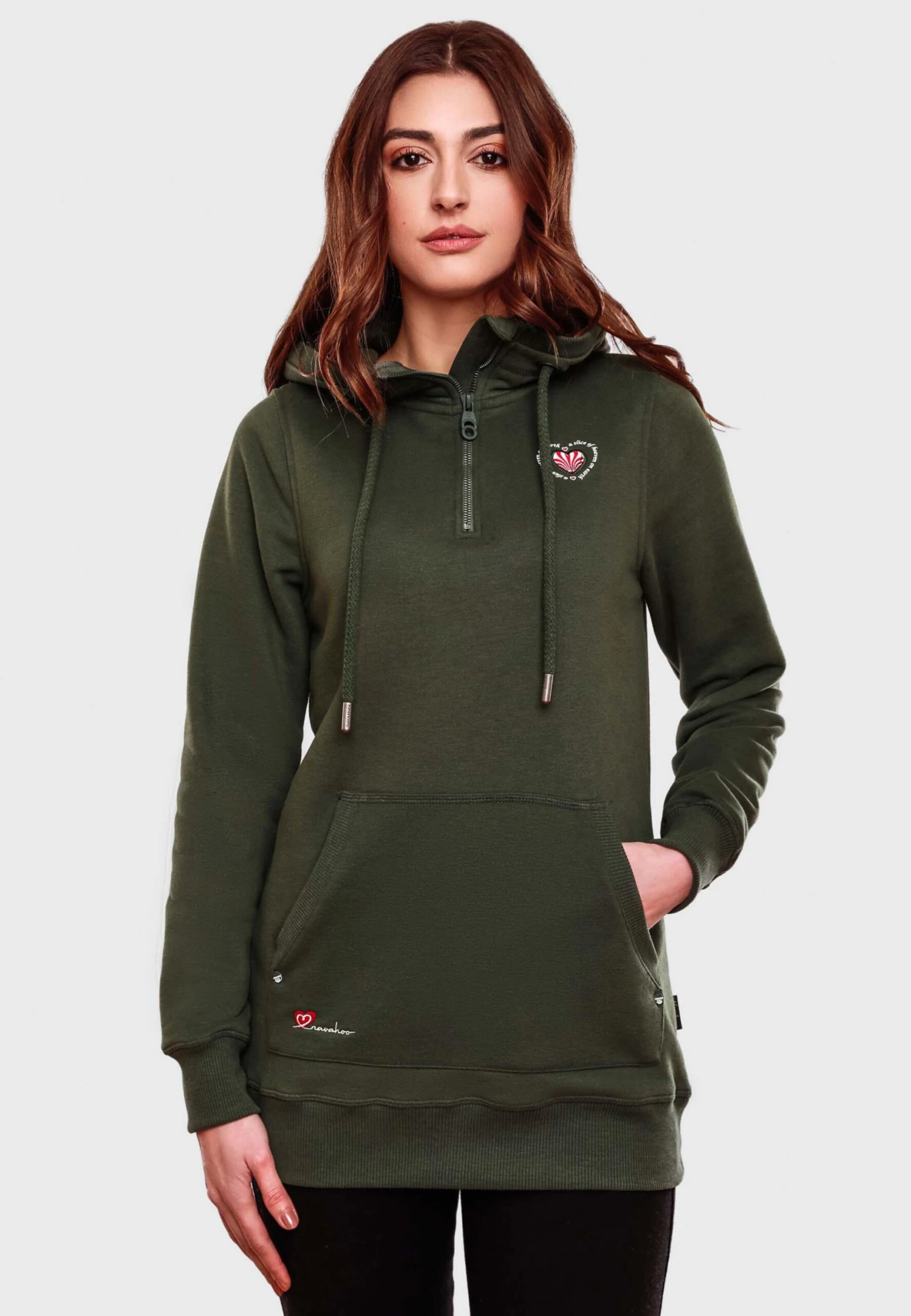 Navahoo Sweats à Capuche Sweat-shirt Zauberelfe Femme Olive 6 Navahoo Sweats à Capuche Sweat-shirt Zauberelfe Femme Olive – Image 6