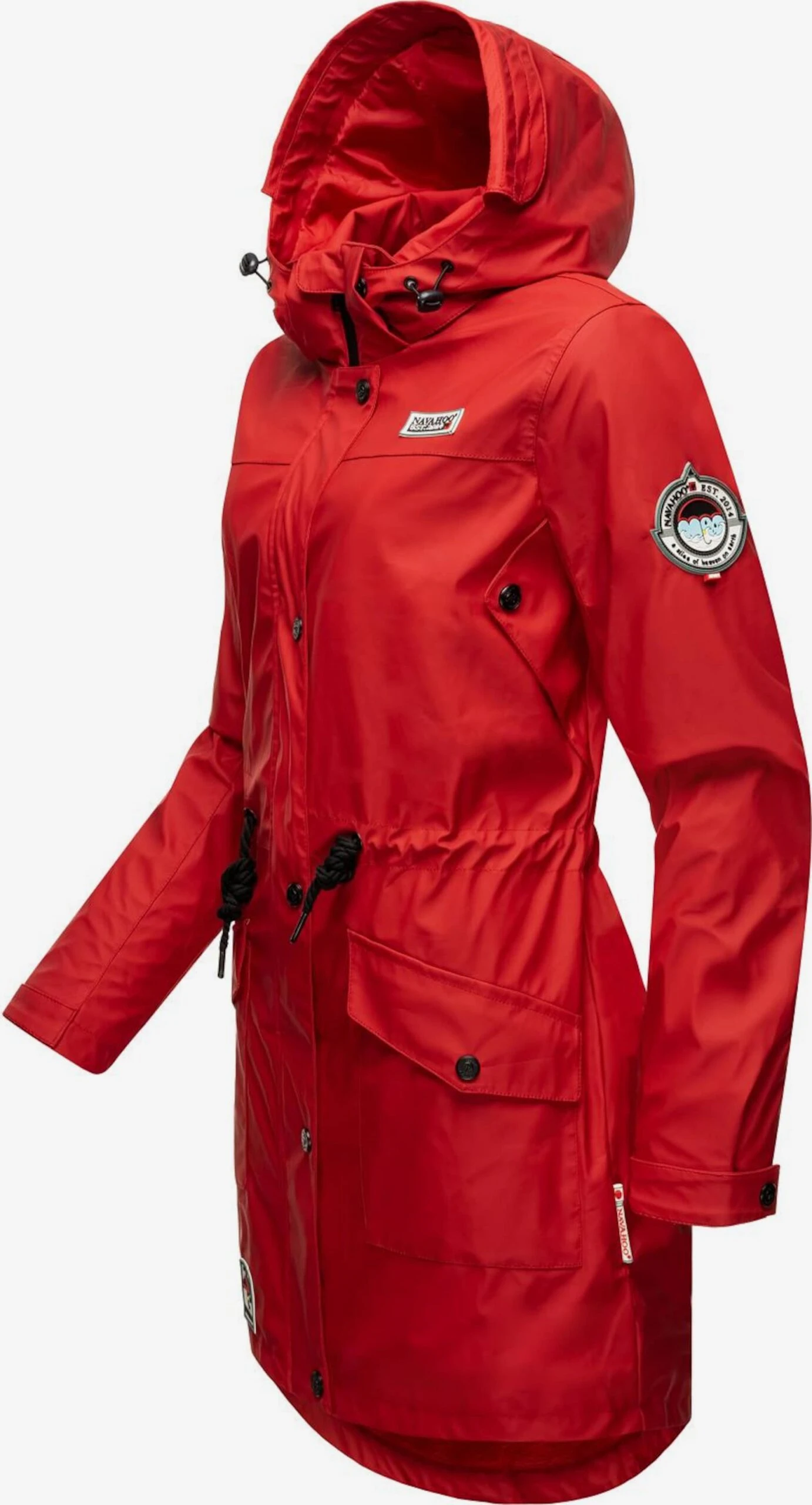 Navahoo Manteaux De Pluie Manteau Mi-saison Deike Femme Rouge 2 Navahoo Manteaux De Pluie Manteau Mi-saison Deike Femme Rouge – Image 2