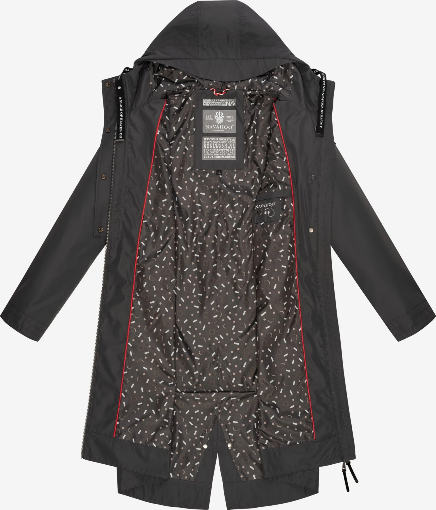 Navahoo Parkas Parka Mi-saison Josinaa Femme Anthracite 4 Navahoo Parkas Parka Mi-saison Josinaa Femme Anthracite – Image 4