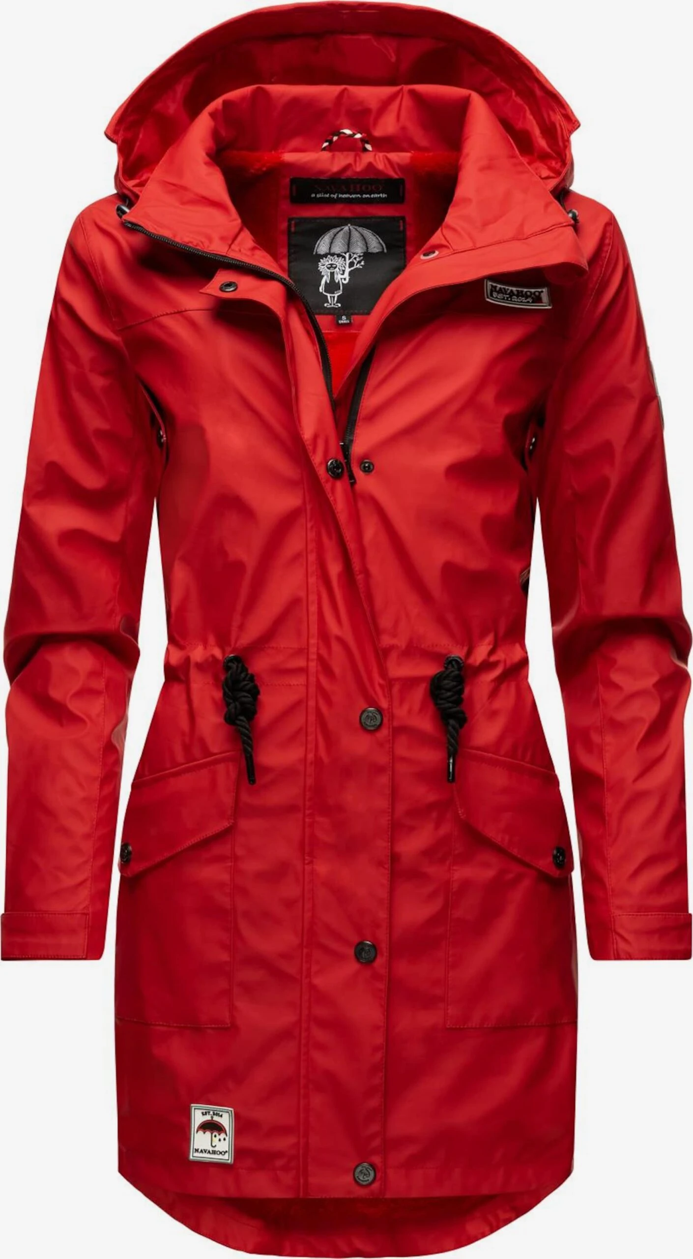 Navahoo Manteaux De Pluie Manteau Mi-saison Deike Femme Rouge 1 Navahoo Manteaux De Pluie Manteau Mi-saison Deike Femme Rouge
