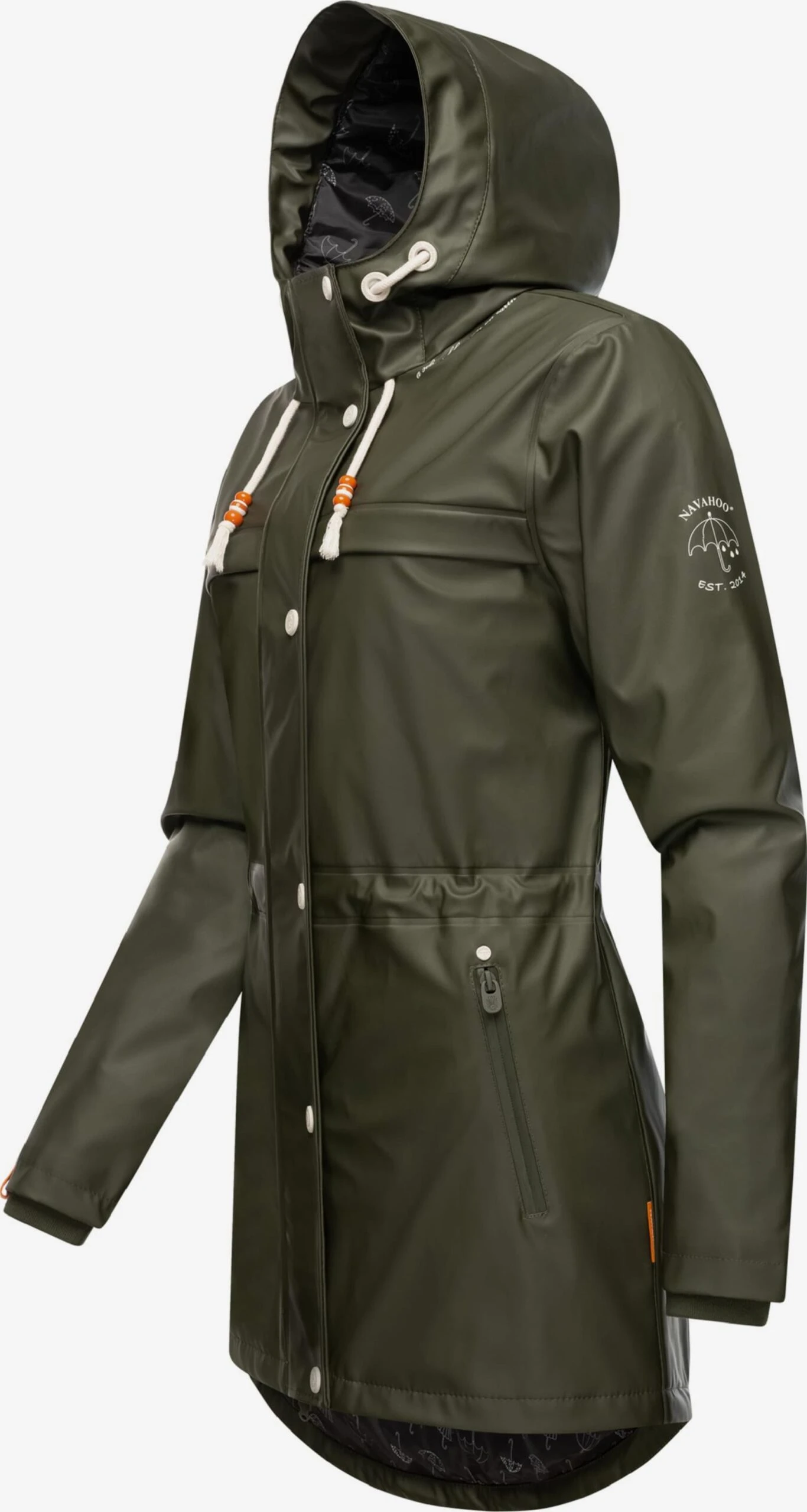 Navahoo Manteaux De Pluie Manteau Mi-saison Rainy Forest Femme Olive 2 Navahoo Manteaux De Pluie Manteau Mi-saison Rainy Forest Femme Olive – Image 2