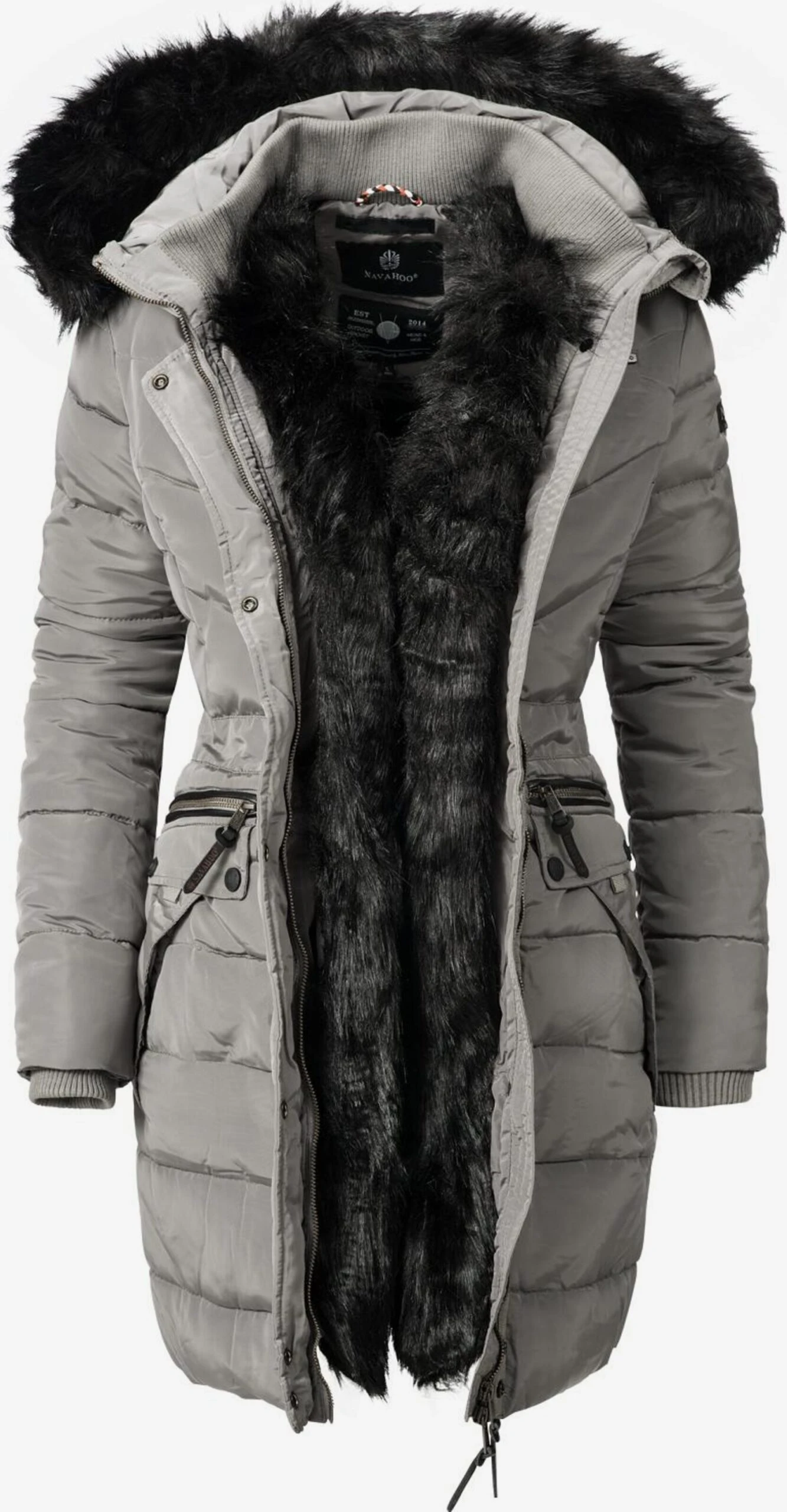 Navahoo Manteaux Dhiver Manteau D’hiver Paula Femme Gris 4 Navahoo Manteaux Dhiver Manteau D’hiver Paula Femme Gris – Image 4