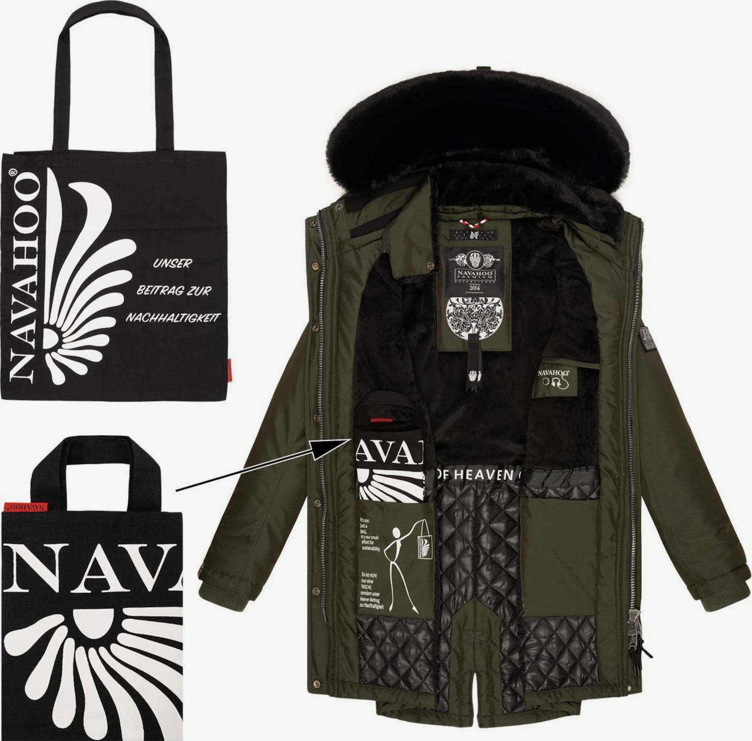 Navahoo Vestes Dextérieur Veste Fonctionnelle Tiniis Femme Kaki 4 Navahoo Vestes Dextérieur Veste Fonctionnelle Tiniis Femme Kaki – Image 4