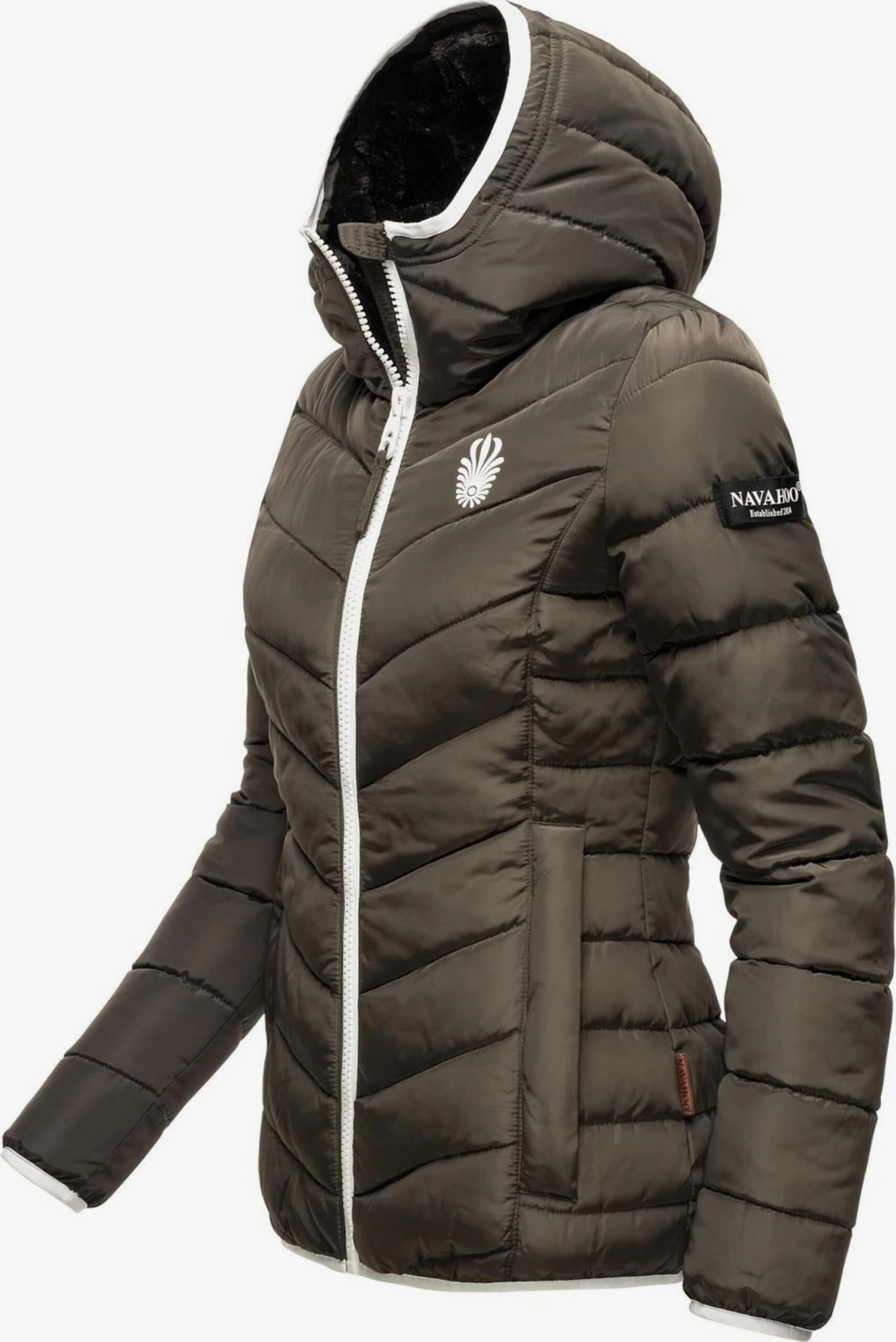 Navahoo Vestes De Mi-saison Veste Mi-saison Elva Femme Taupe 2 Navahoo Vestes De Mi-saison Veste Mi-saison Elva Femme Taupe – Image 2