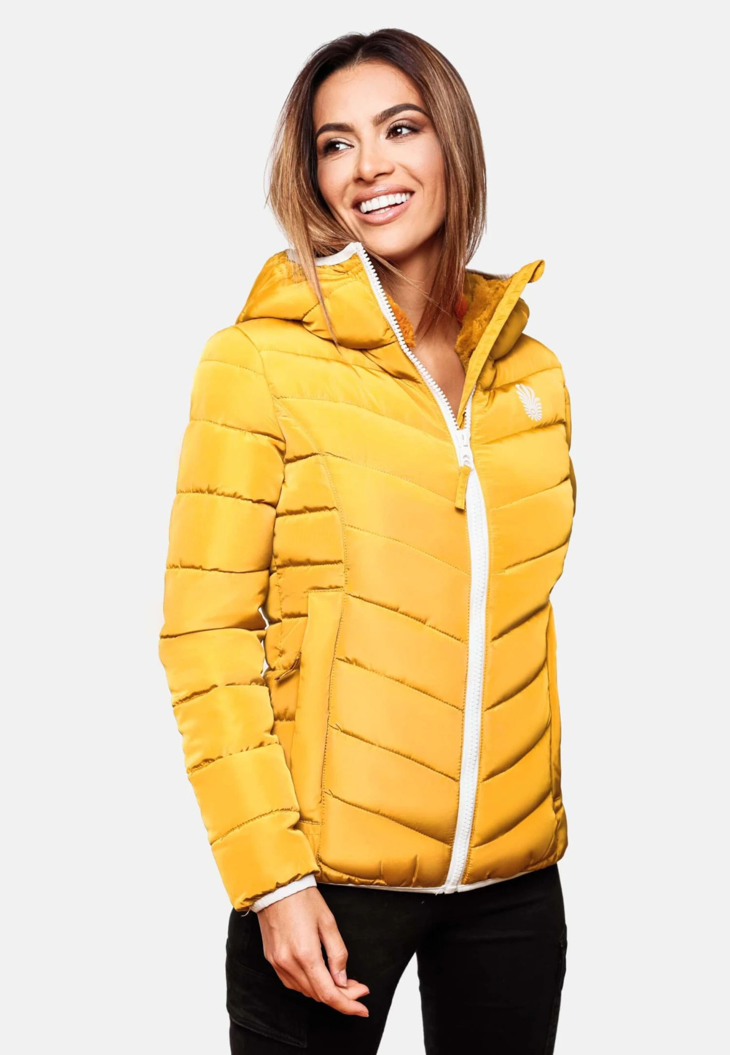 Navahoo Vestes De Mi-saison Veste Mi-saison Elva Femme Jaune 4 Navahoo Vestes De Mi-saison Veste Mi-saison Elva Femme Jaune – Image 4