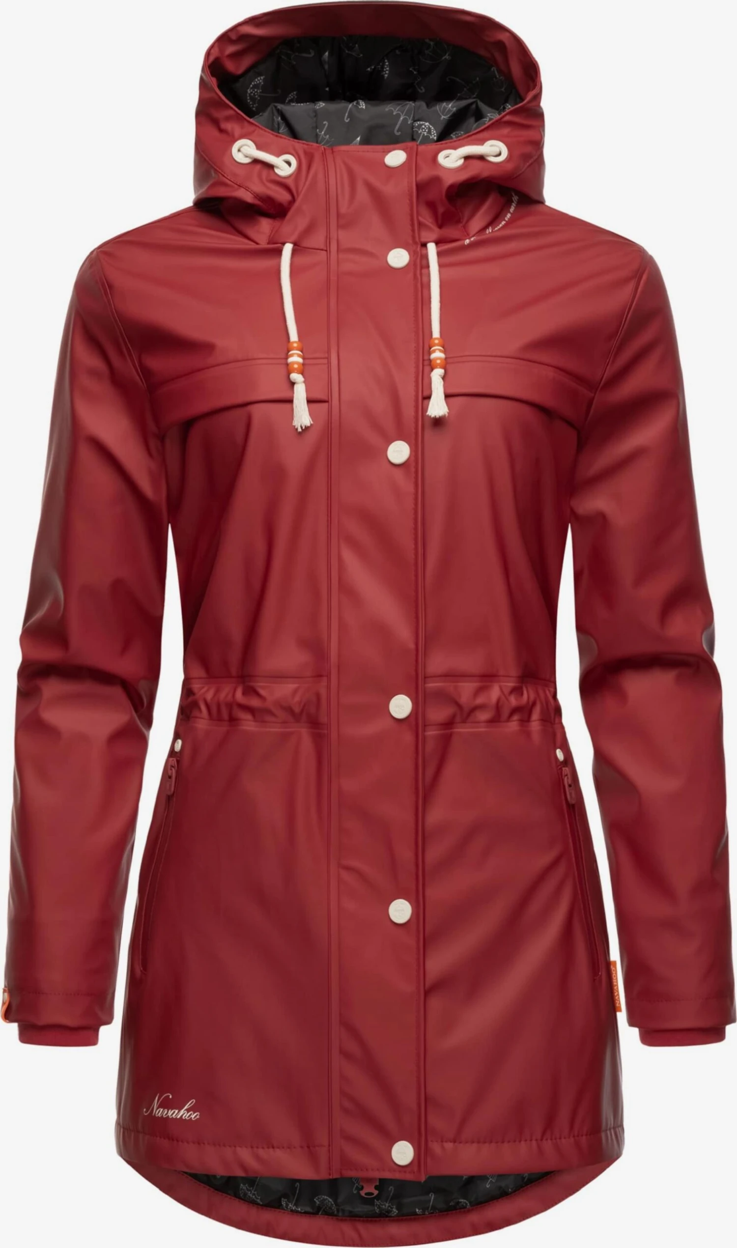 Navahoo Manteaux De Pluie Manteau Mi-saison Rainy Forest Femme Rouge 1 Navahoo Manteaux De Pluie Manteau Mi-saison Rainy Forest Femme Rouge