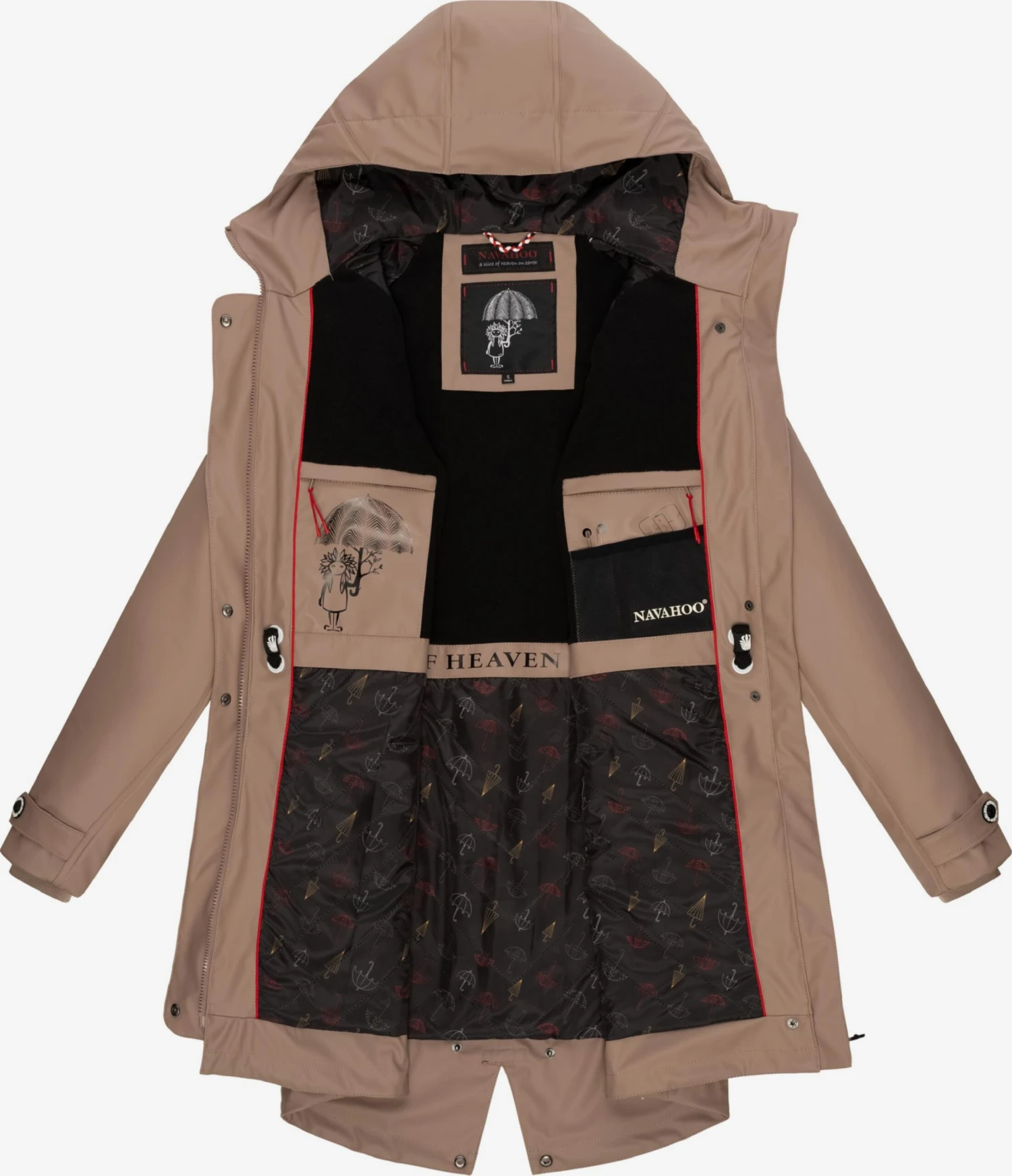 Navahoo Manteaux De Pluie Manteau Fonctionnel Rainy Flower Femme Beige Foncé 5 Navahoo Manteaux De Pluie Manteau Fonctionnel Rainy Flower Femme Beige Foncé – Image 5