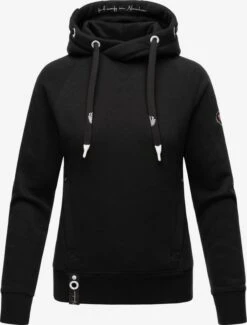 Navahoo Sweats à Capuche Sweat-shirt Liebesmäuschen Femme Noir