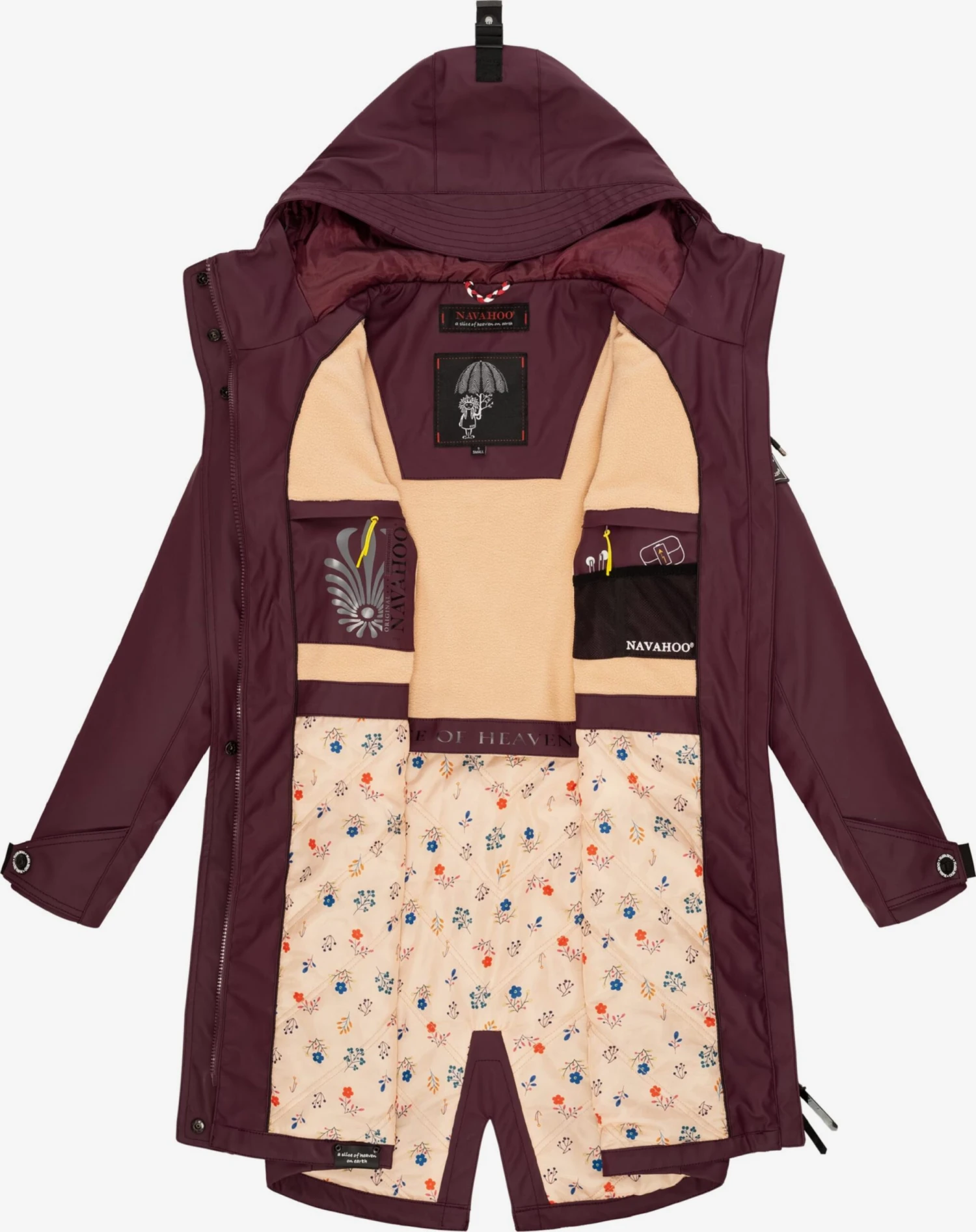 Navahoo Manteaux De Pluie Manteau Mi-saison Femme Bordeaux 5 Navahoo Manteaux De Pluie Manteau Mi-saison Femme Bordeaux – Image 5