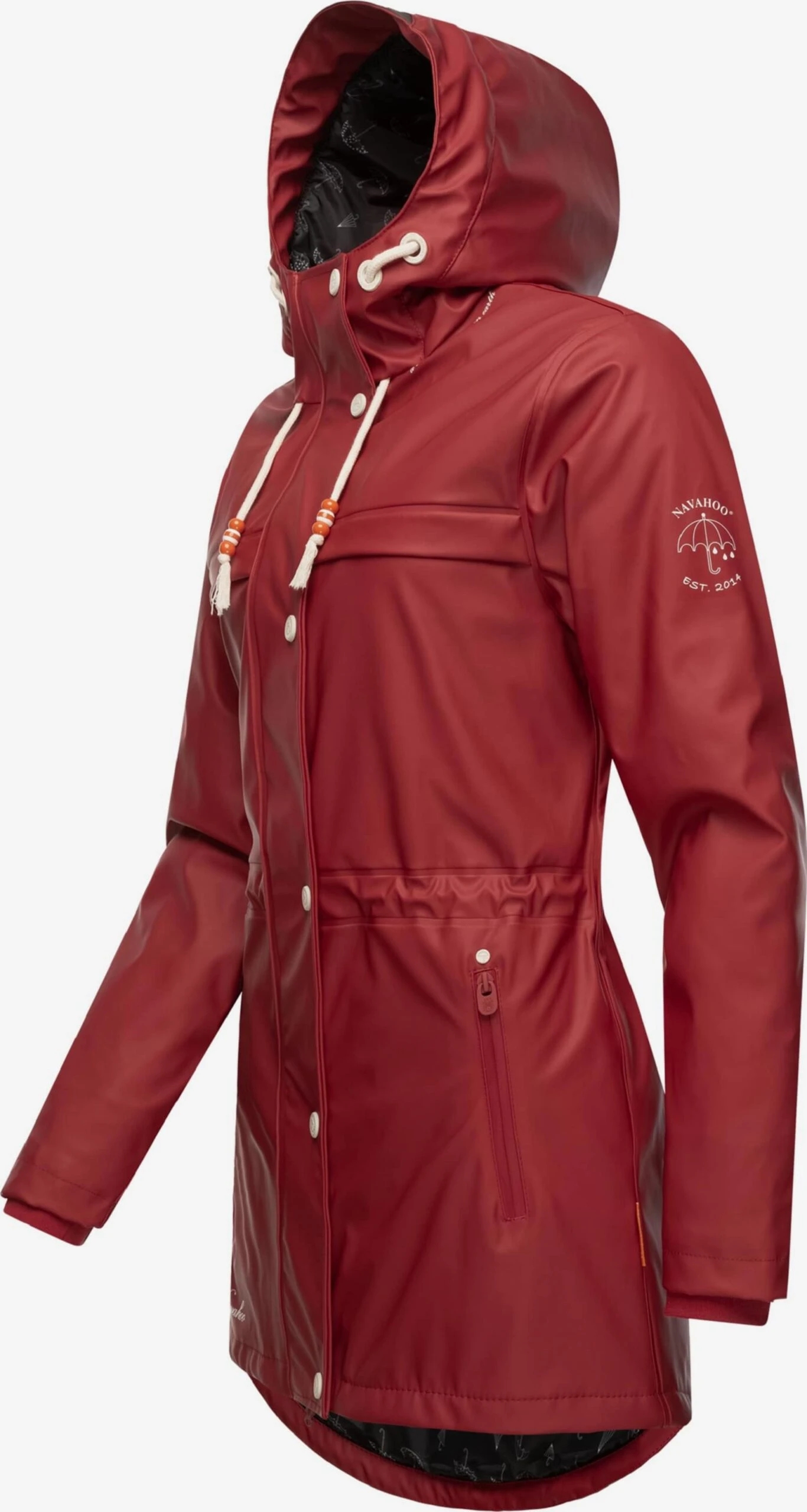 Navahoo Manteaux De Pluie Manteau Mi-saison Rainy Forest Femme Rouge 2 Navahoo Manteaux De Pluie Manteau Mi-saison Rainy Forest Femme Rouge – Image 2