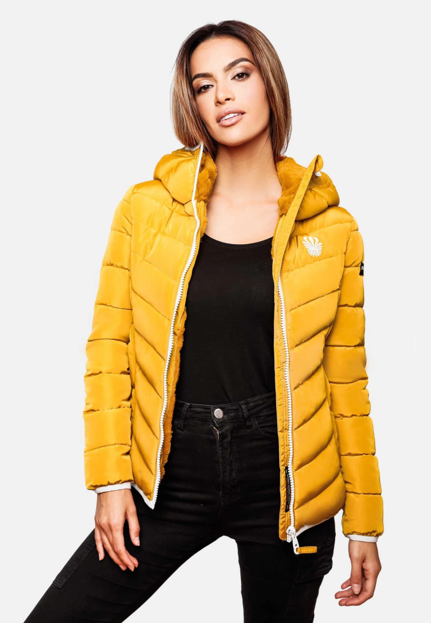 Navahoo Vestes De Mi-saison Veste Mi-saison Elva Femme Jaune 7 Navahoo Vestes De Mi-saison Veste Mi-saison Elva Femme Jaune – Image 7