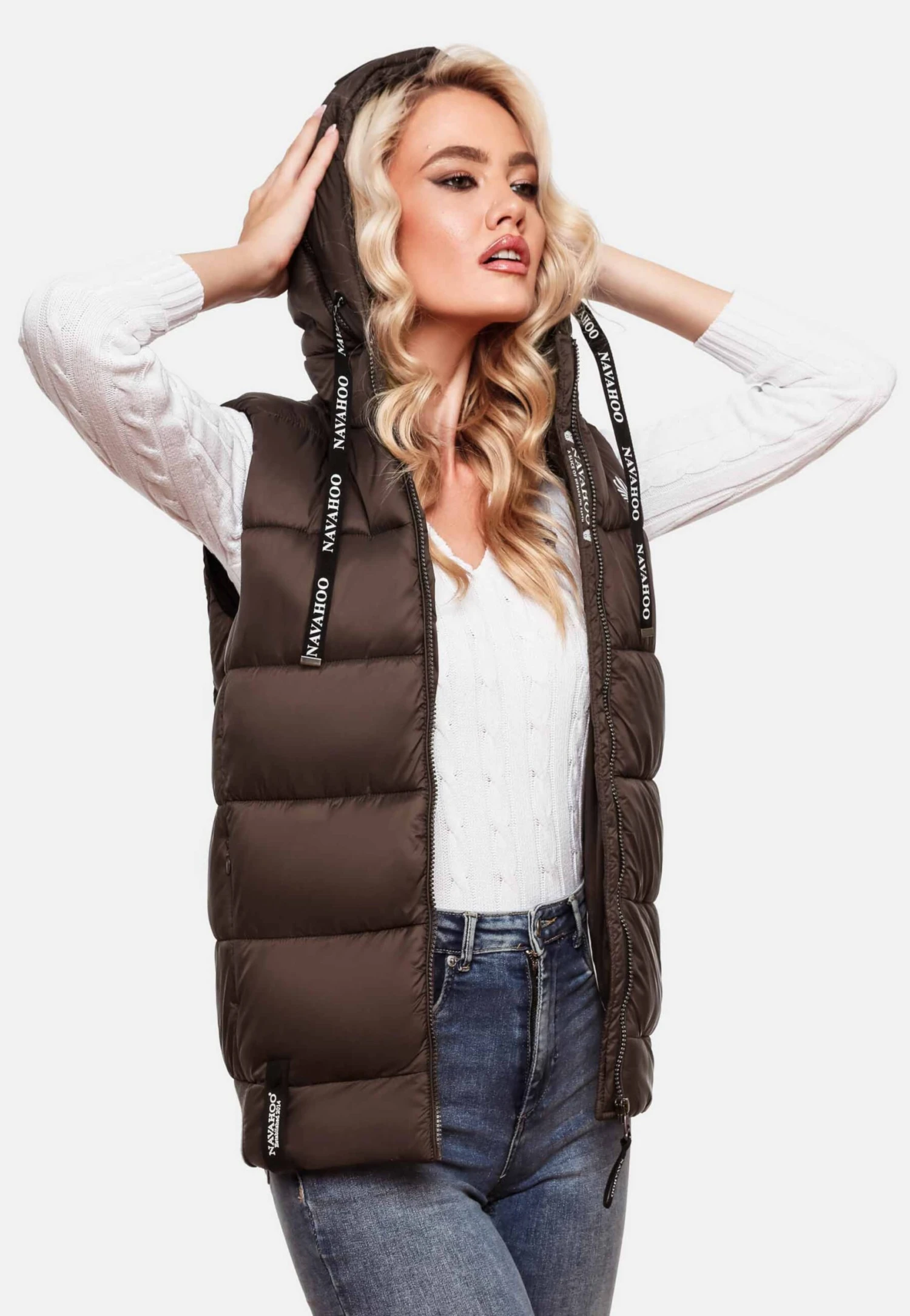 Navahoo Vestes Sans Manches Gilet Kassidy Femme Chocolat 10 Navahoo Vestes Sans Manches Gilet Kassidy Femme Chocolat – Image 10