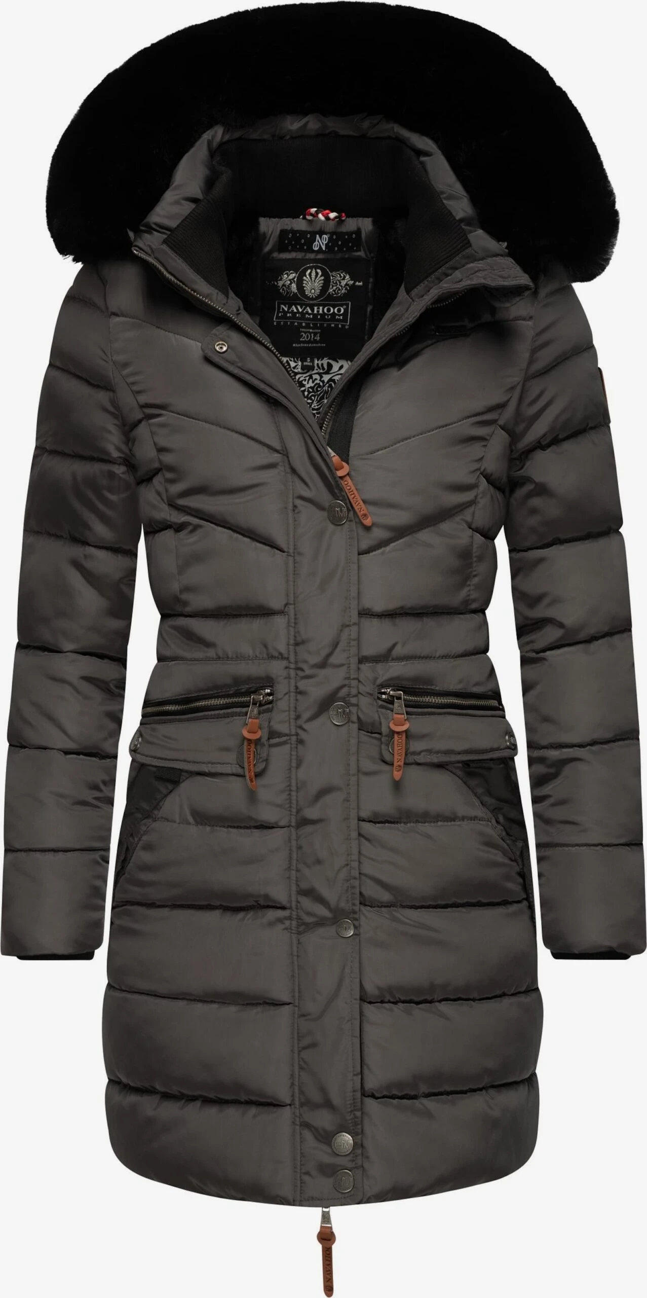 Navahoo Manteaux Dhiver Manteau D’hiver Paula Femme Anthracite 1 Navahoo Manteaux Dhiver Manteau D’hiver Paula Femme Anthracite