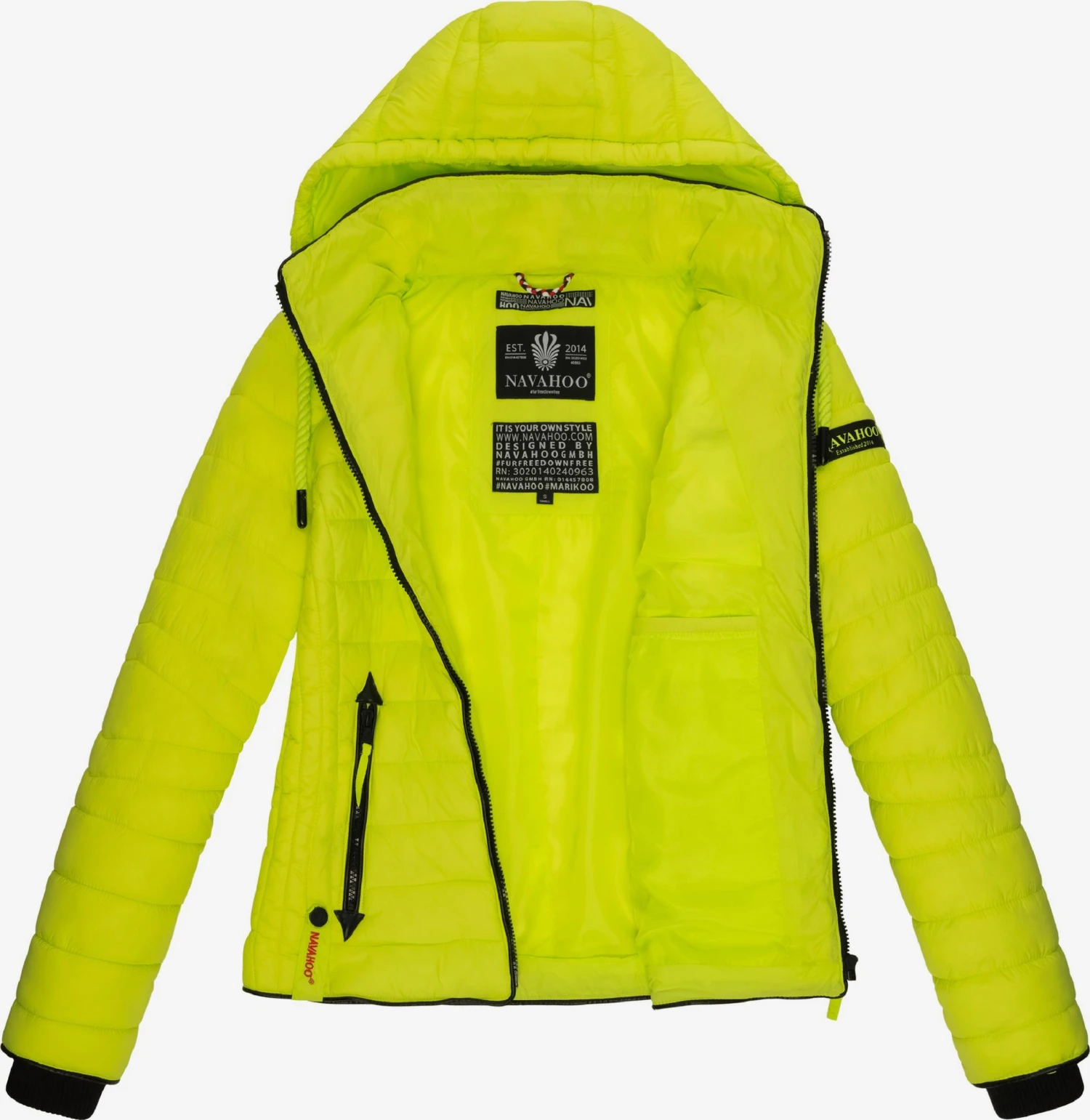 Navahoo Vestes De Mi-saison Veste Mi-saison Lulana Femme Vert Fluo 5 Navahoo Vestes De Mi-saison Veste Mi-saison Lulana Femme Vert Fluo – Image 5