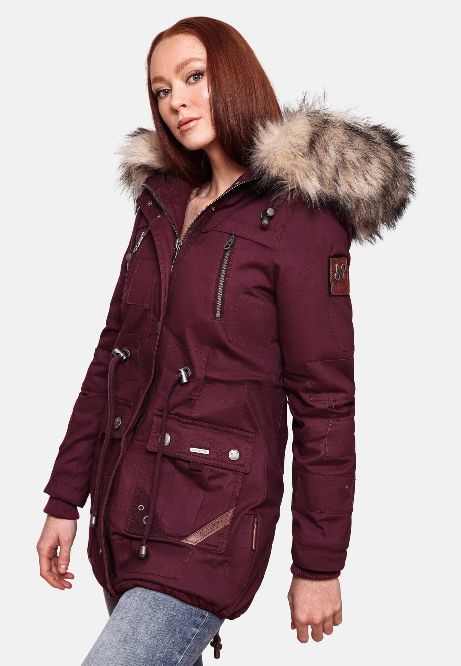 Navahoo Parkas Parka D’hiver Honigfee Femme Bordeaux 9 Navahoo Parkas Parka D’hiver Honigfee Femme Bordeaux – Image 9
