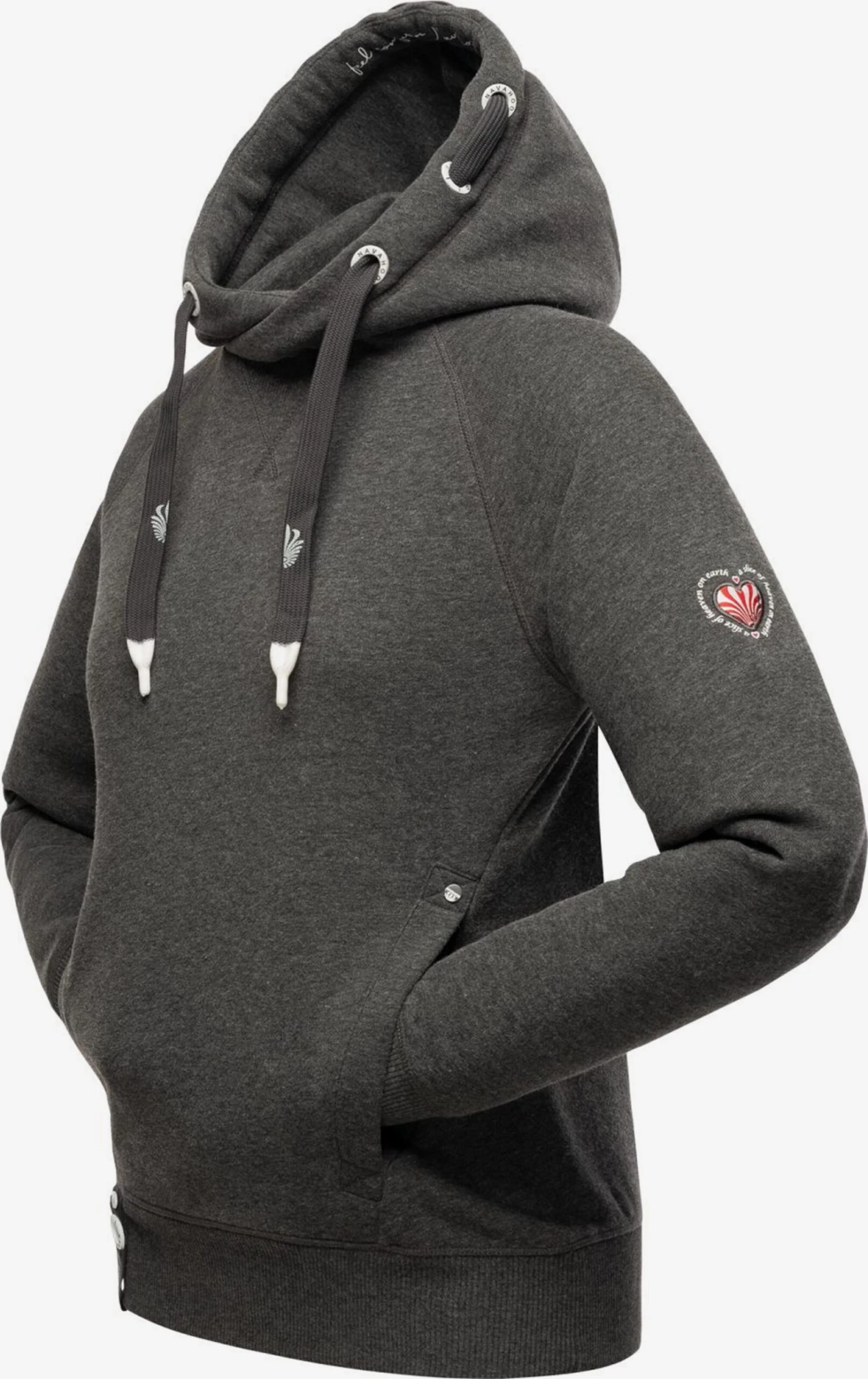 Navahoo Sweats à Capuche Sweat-shirt Liebesmäuschen Femme Gris Foncé 2 Navahoo Sweats à Capuche Sweat-shirt Liebesmäuschen Femme Gris Foncé – Image 2