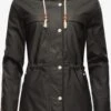 Navahoo Manteaux De Pluie Manteau Mi-saison Rainy Forest Femme Noir