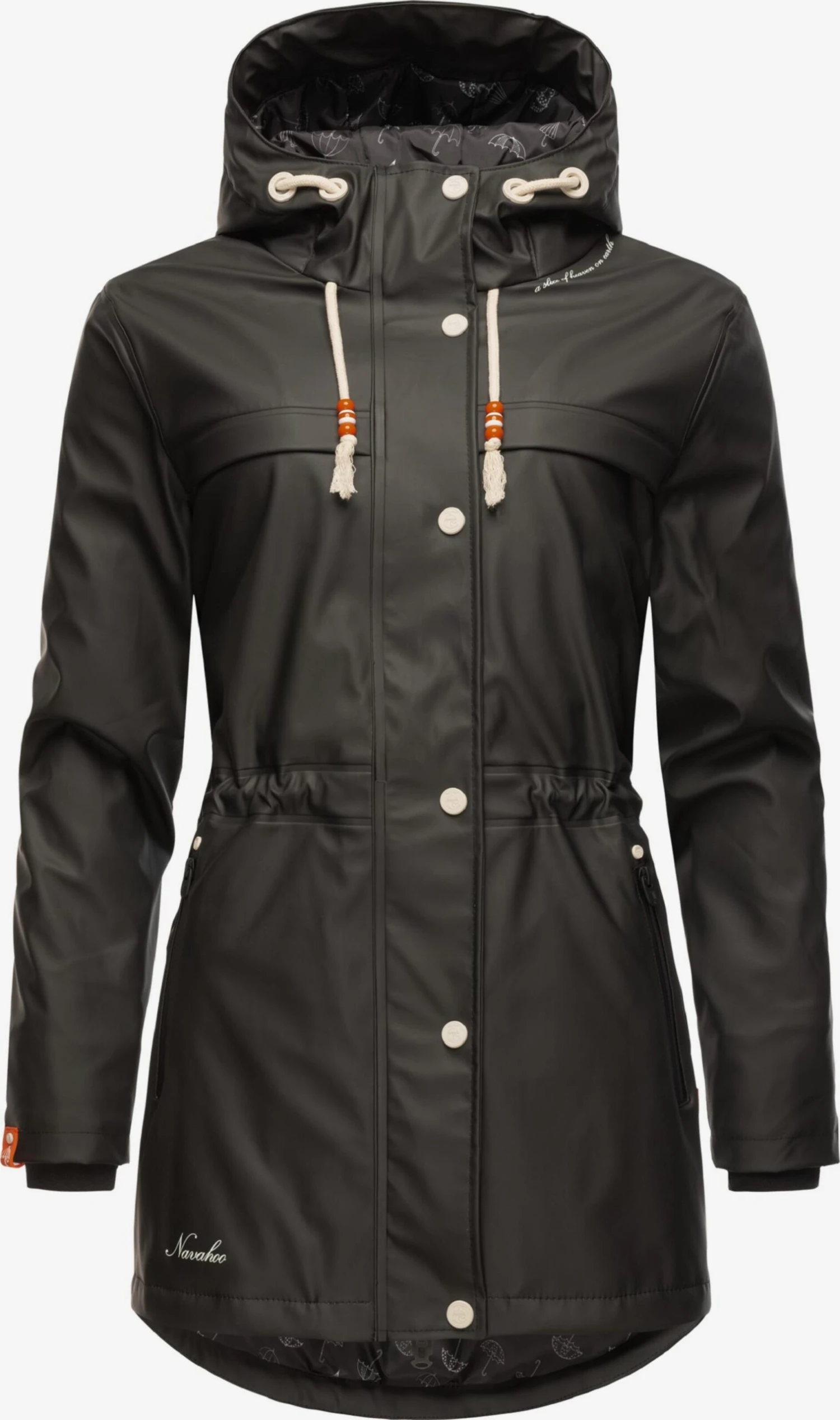 Navahoo Manteaux De Pluie Manteau Mi-saison Rainy Forest Femme Noir 1 Navahoo Manteaux De Pluie Manteau Mi-saison Rainy Forest Femme Noir
