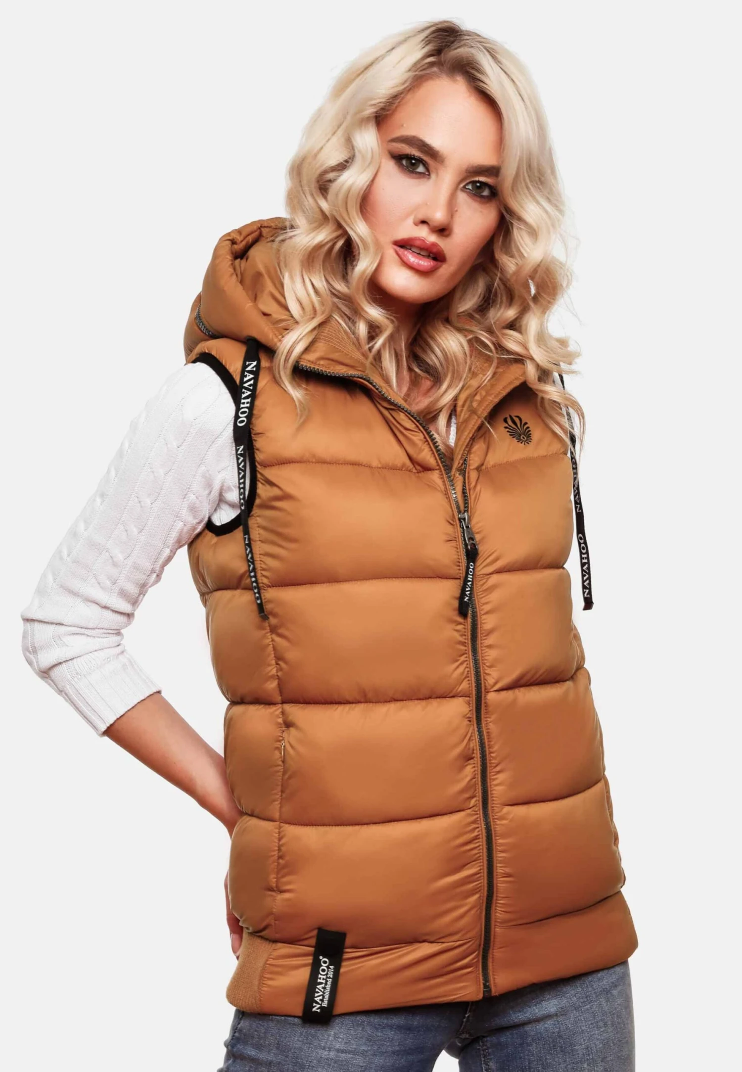 Navahoo Vestes Sans Manches Gilet Kassidy Femme Caramel 6 Navahoo Vestes Sans Manches Gilet Kassidy Femme Caramel – Image 6