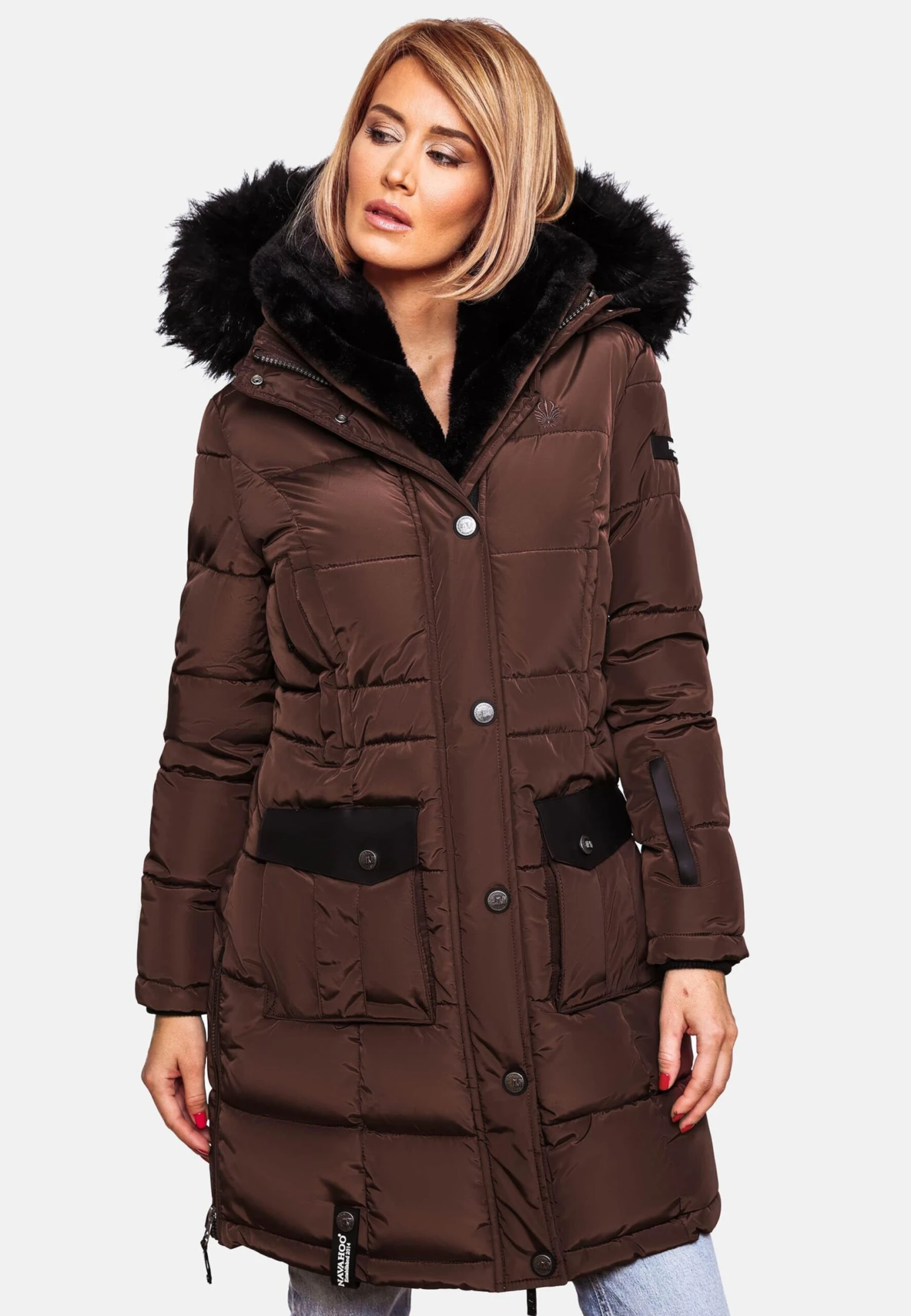Navahoo Manteaux Dhiver Manteau D’hiver Sinja Femme Chocolat 6 Navahoo Manteaux Dhiver Manteau D’hiver Sinja Femme Chocolat – Image 6