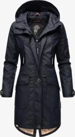 Navahoo Manteaux De Pluie Manteau Mi-saison Schötchen Femme Bleu Foncé -Navahoo ad8defd434605d882136ab3ee2e39fde