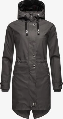 Navahoo Manteaux De Pluie Manteau Fonctionnel Rainy Flower Femme Anthracite