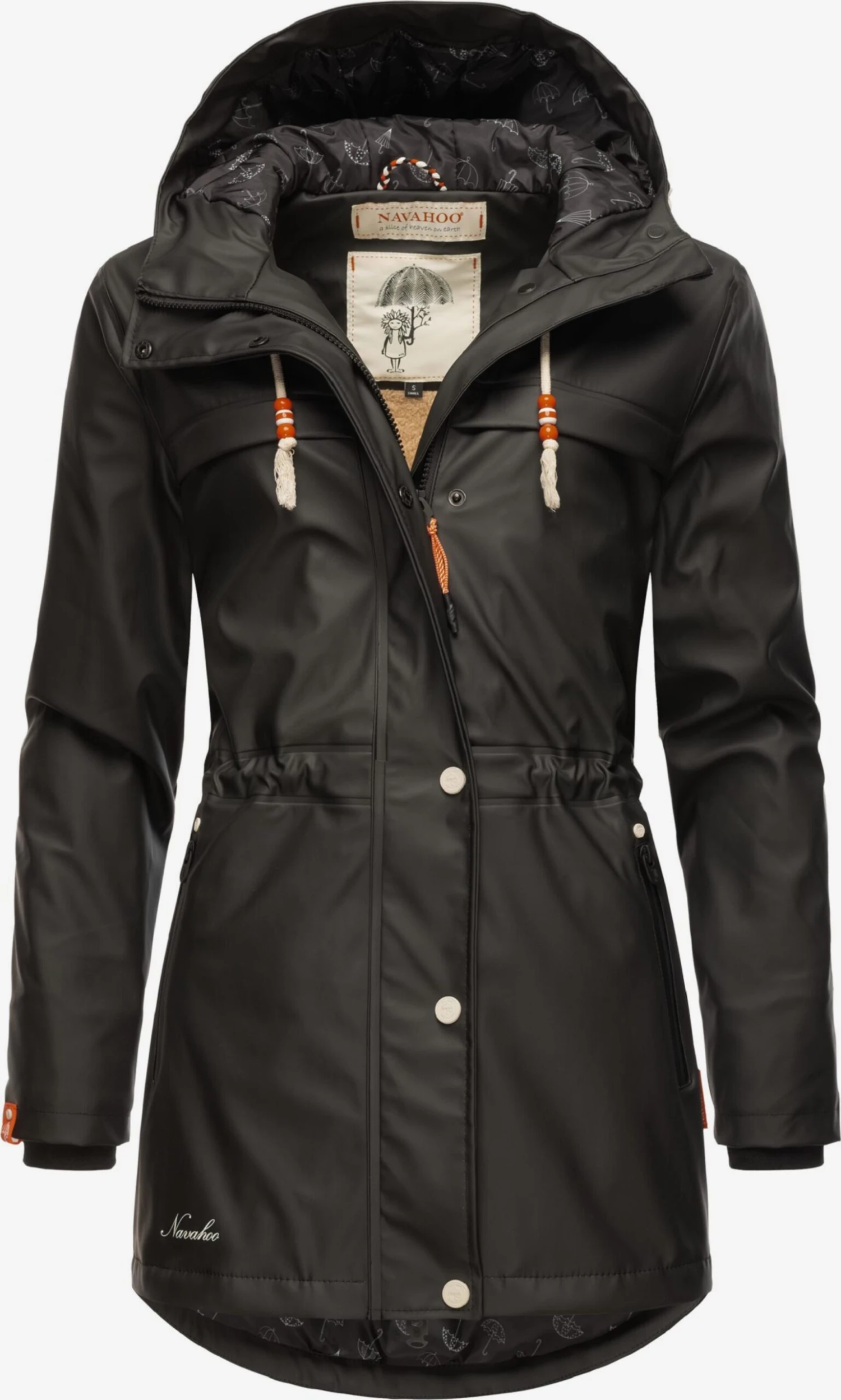 Navahoo Manteaux De Pluie Manteau Mi-saison Rainy Forest Femme Noir 4 Navahoo Manteaux De Pluie Manteau Mi-saison Rainy Forest Femme Noir – Image 4