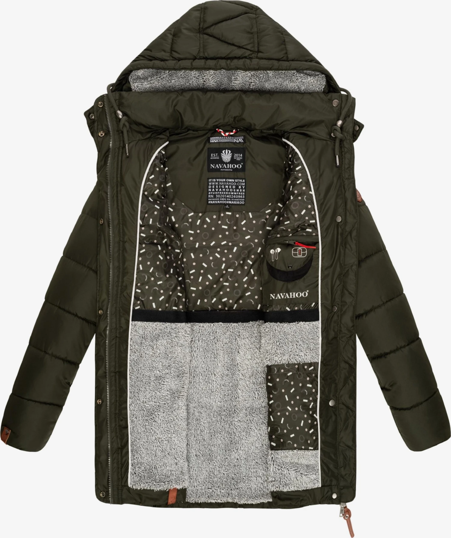 Navahoo Manteaux Dhiver Manteau D’hiver Daliee Femme Vert Foncé 5 Navahoo Manteaux Dhiver Manteau D’hiver Daliee Femme Vert Foncé – Image 5