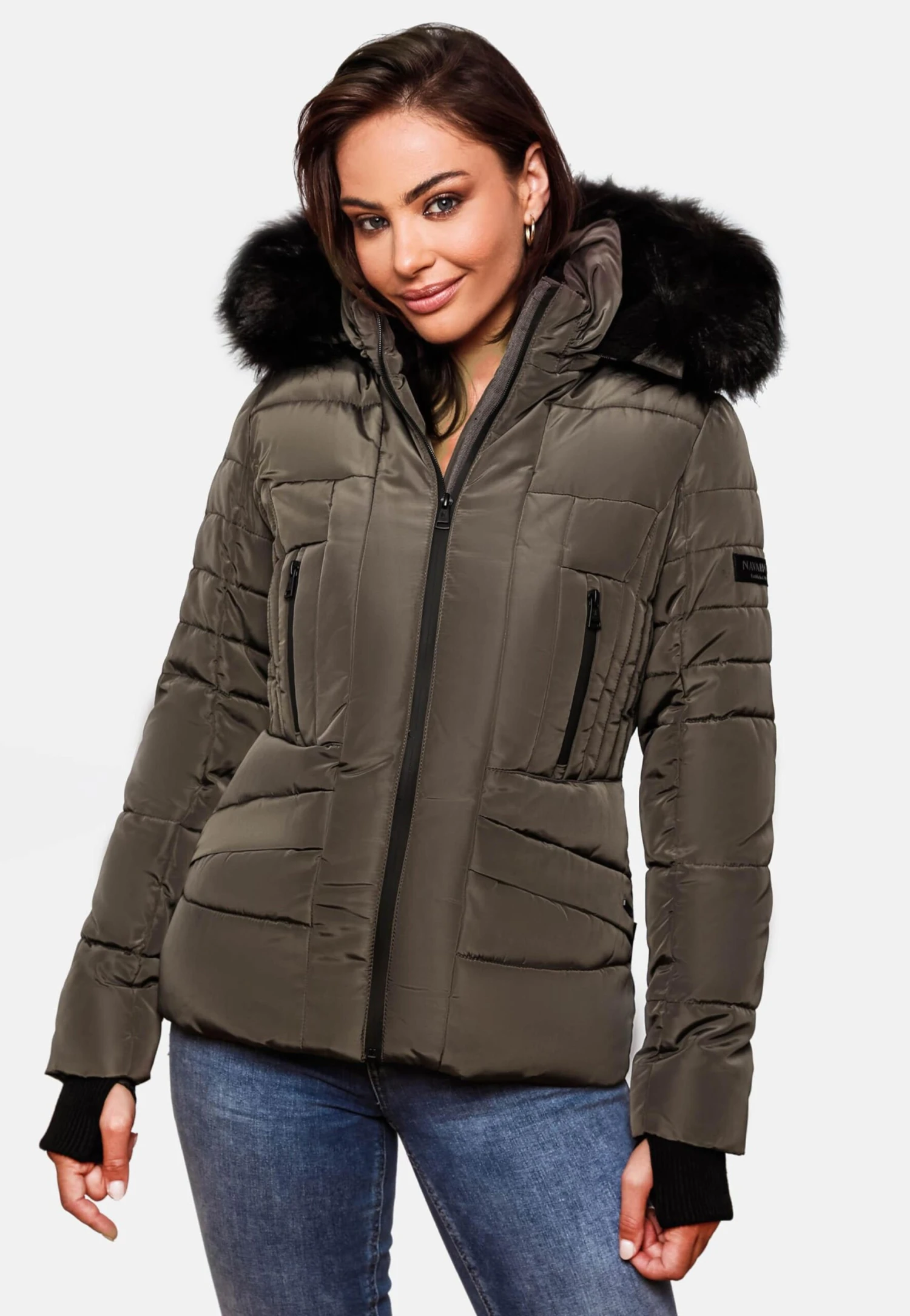 Navahoo Vestes Dhiver Veste D’hiver Adele Femme Taupe 7 Navahoo Vestes Dhiver Veste D’hiver Adele Femme Taupe – Image 7