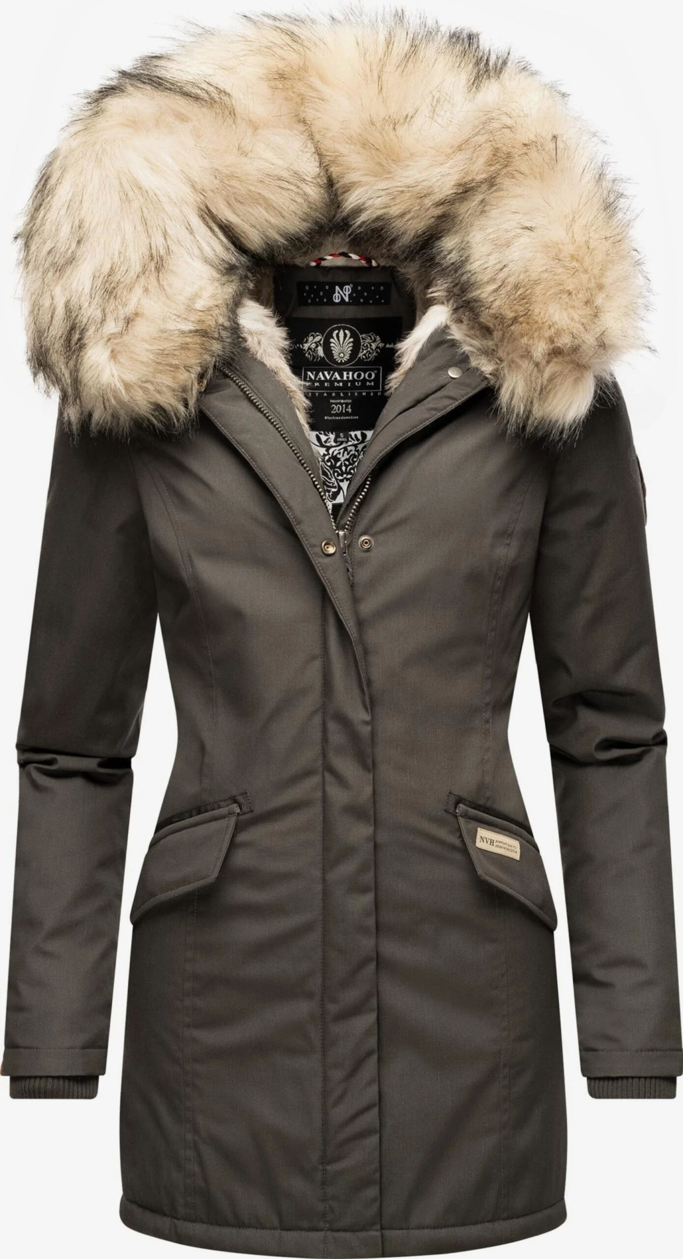 Navahoo Parkas Parka D’hiver Cristal Femme Kaki