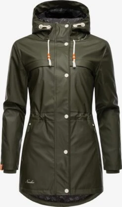 Navahoo Manteaux De Pluie Manteau Mi-saison Rainy Forest Femme Olive