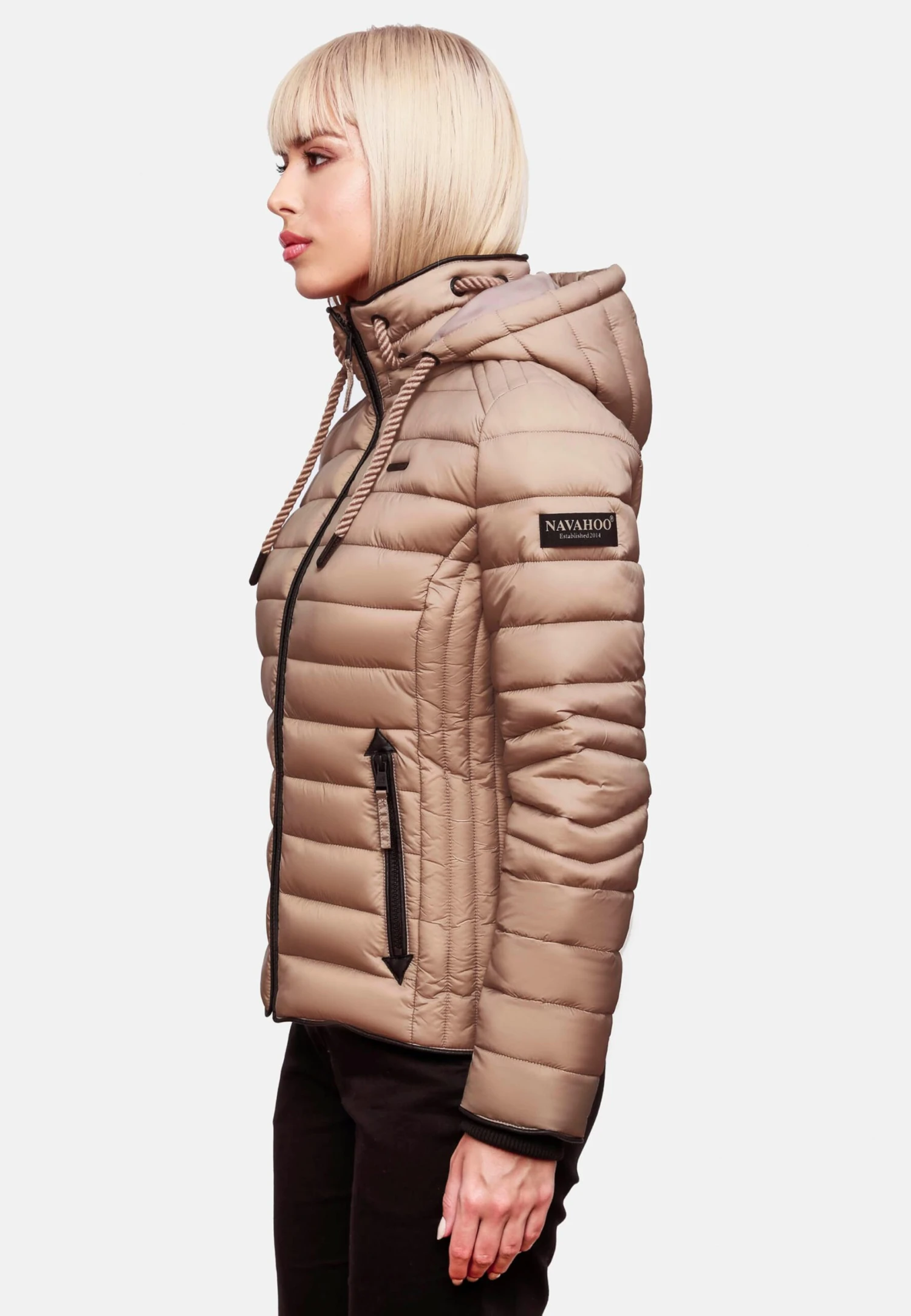 Navahoo Vestes De Mi-saison Veste Mi-saison Lulana Femme Taupe 8 Navahoo Vestes De Mi-saison Veste Mi-saison Lulana Femme Taupe – Image 8