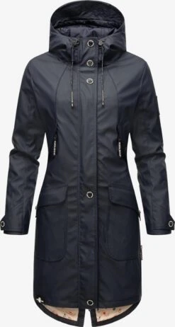 Navahoo Manteaux De Pluie Manteau Mi-saison Schötchen Femme Bleu Foncé