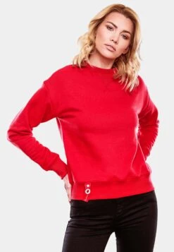 Navahoo Sweats Sweat-shirt Femme Rouge -Navahoo cad3c7c54c831bd23fdbaae14b7c34de