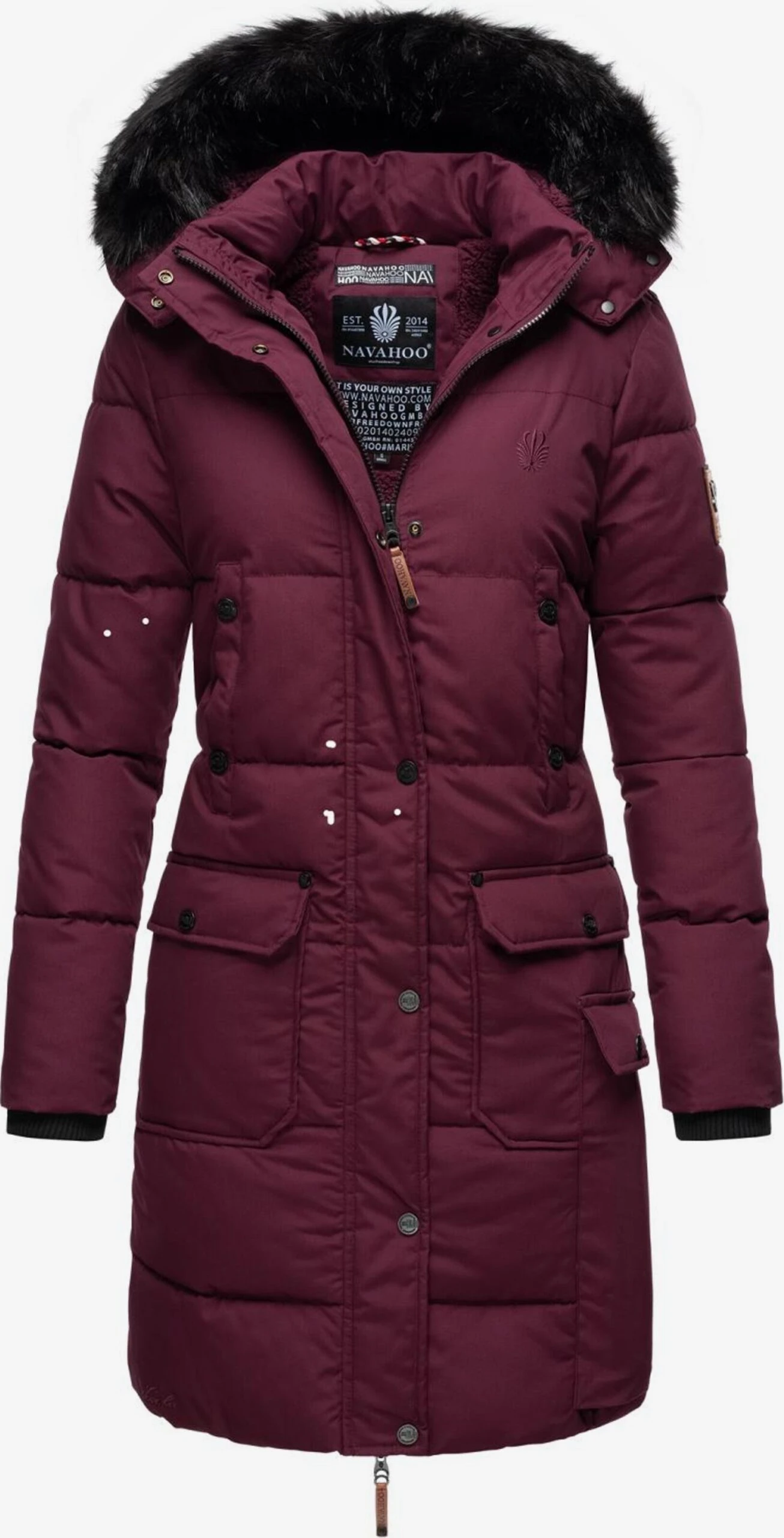 Navahoo Manteaux Dhiver Manteau D’hiver Cosimaa Femme Rouge Foncé 2 Navahoo Manteaux Dhiver Manteau D’hiver Cosimaa Femme Rouge Foncé – Image 2