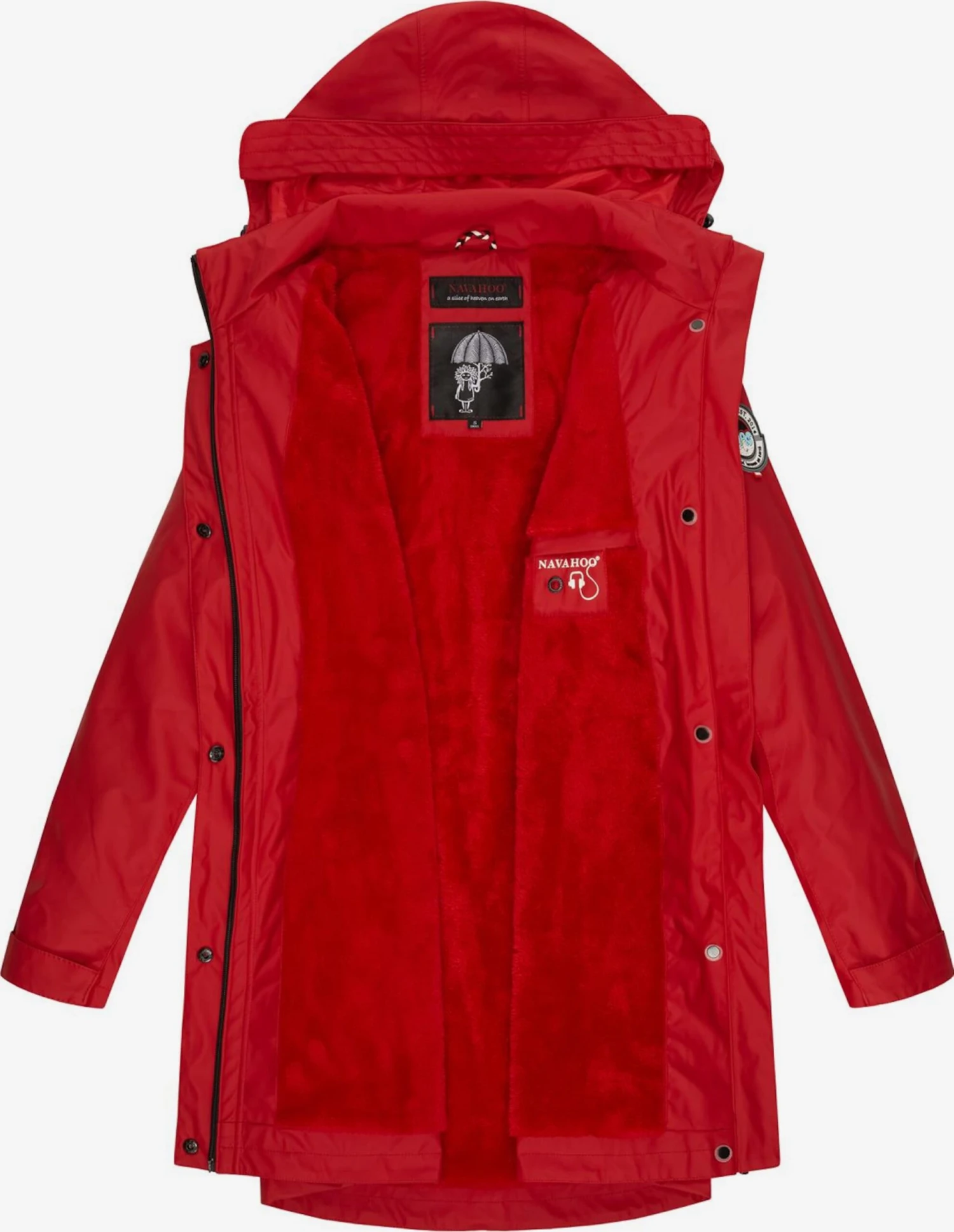 Navahoo Manteaux De Pluie Manteau Mi-saison Deike Femme Rouge 4 Navahoo Manteaux De Pluie Manteau Mi-saison Deike Femme Rouge – Image 4